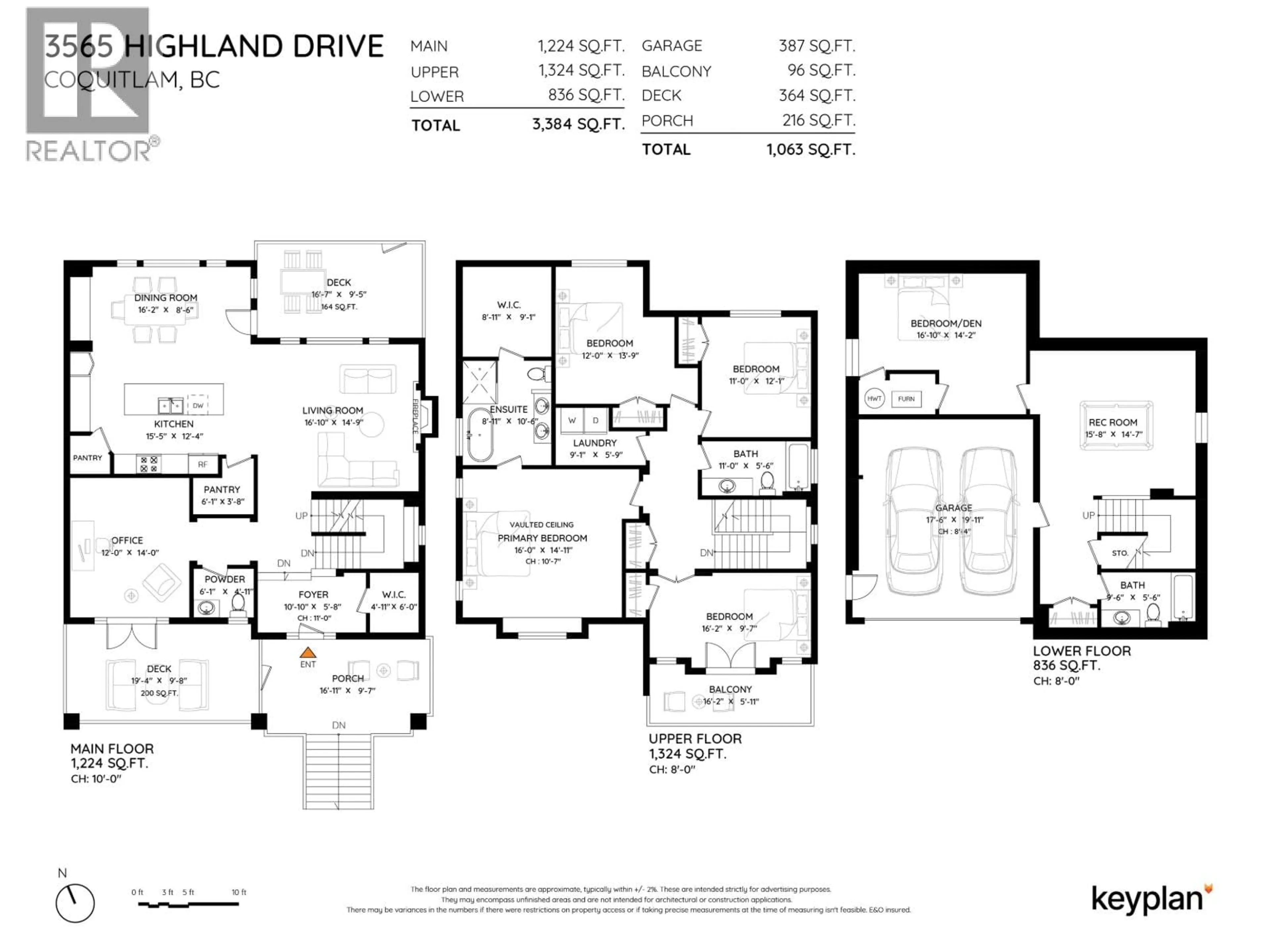 Floor plan for 3565 HIGHLAND DRIVE, Coquitlam British Columbia V3E0K2