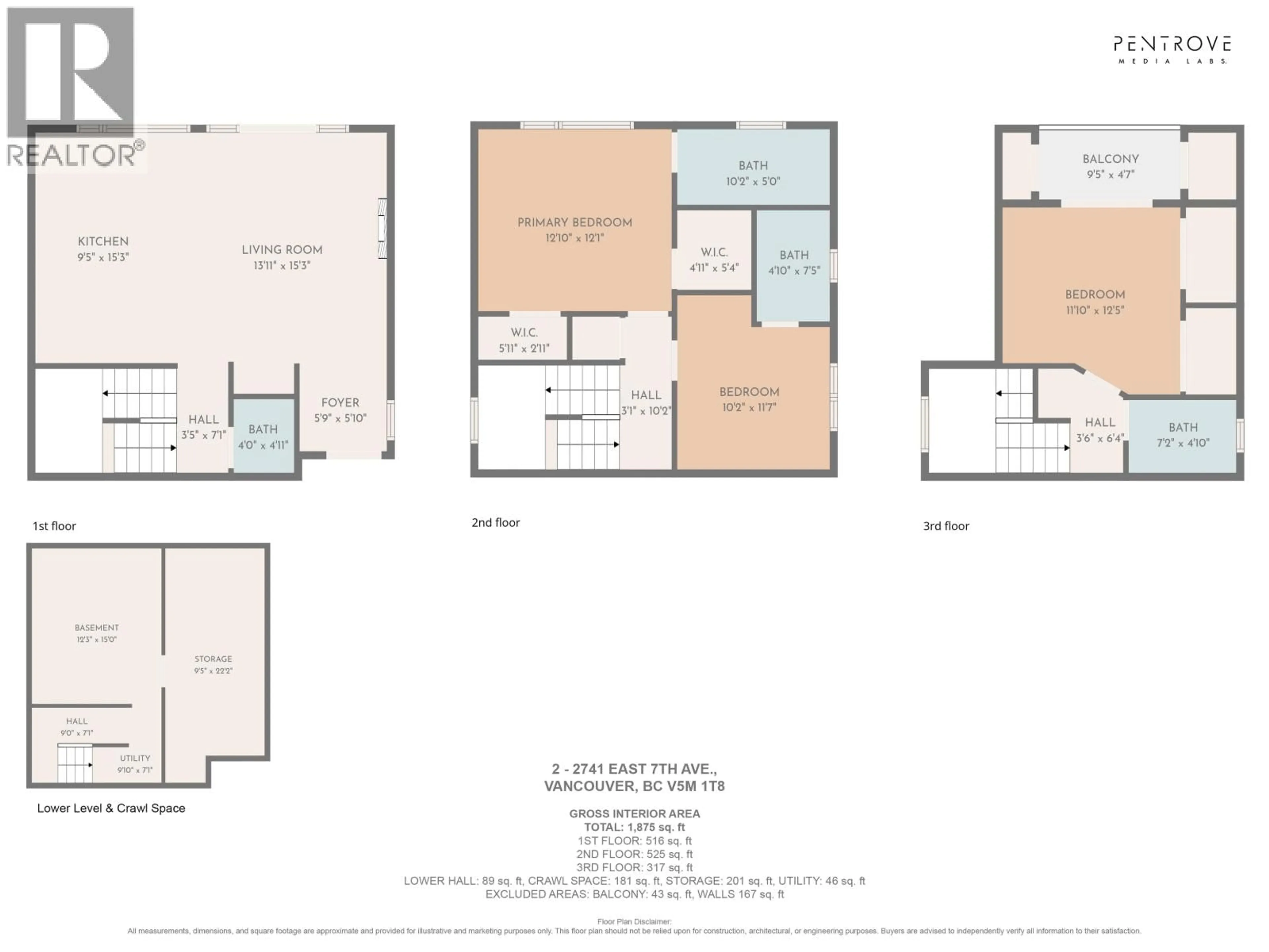 Floor plan for 2 - 2741 7TH AVENUE, Vancouver British Columbia V5M1T8