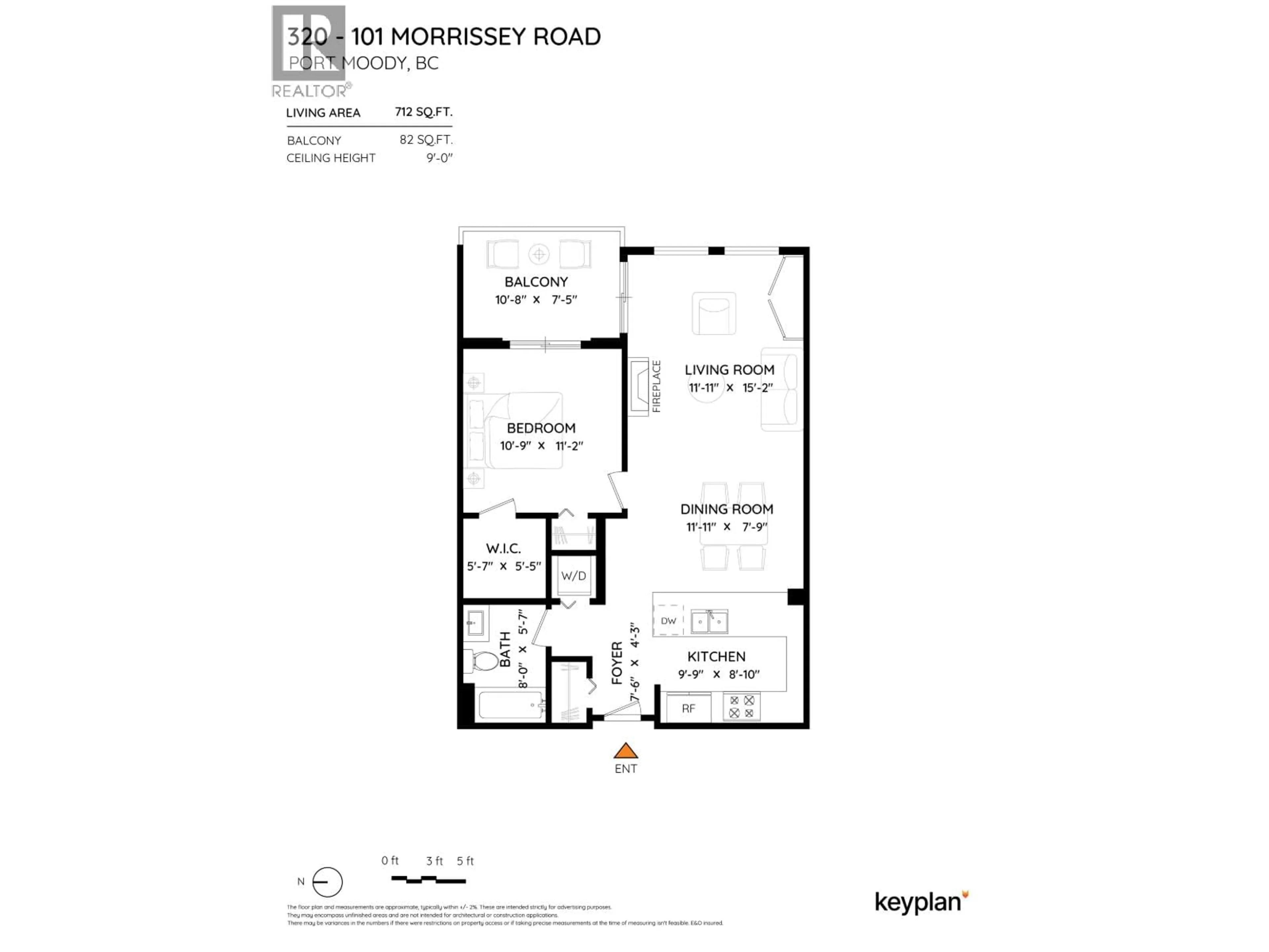 Floor plan for 320 - 101 MORRISSEY ROAD, Port Moody British Columbia V3H0E6