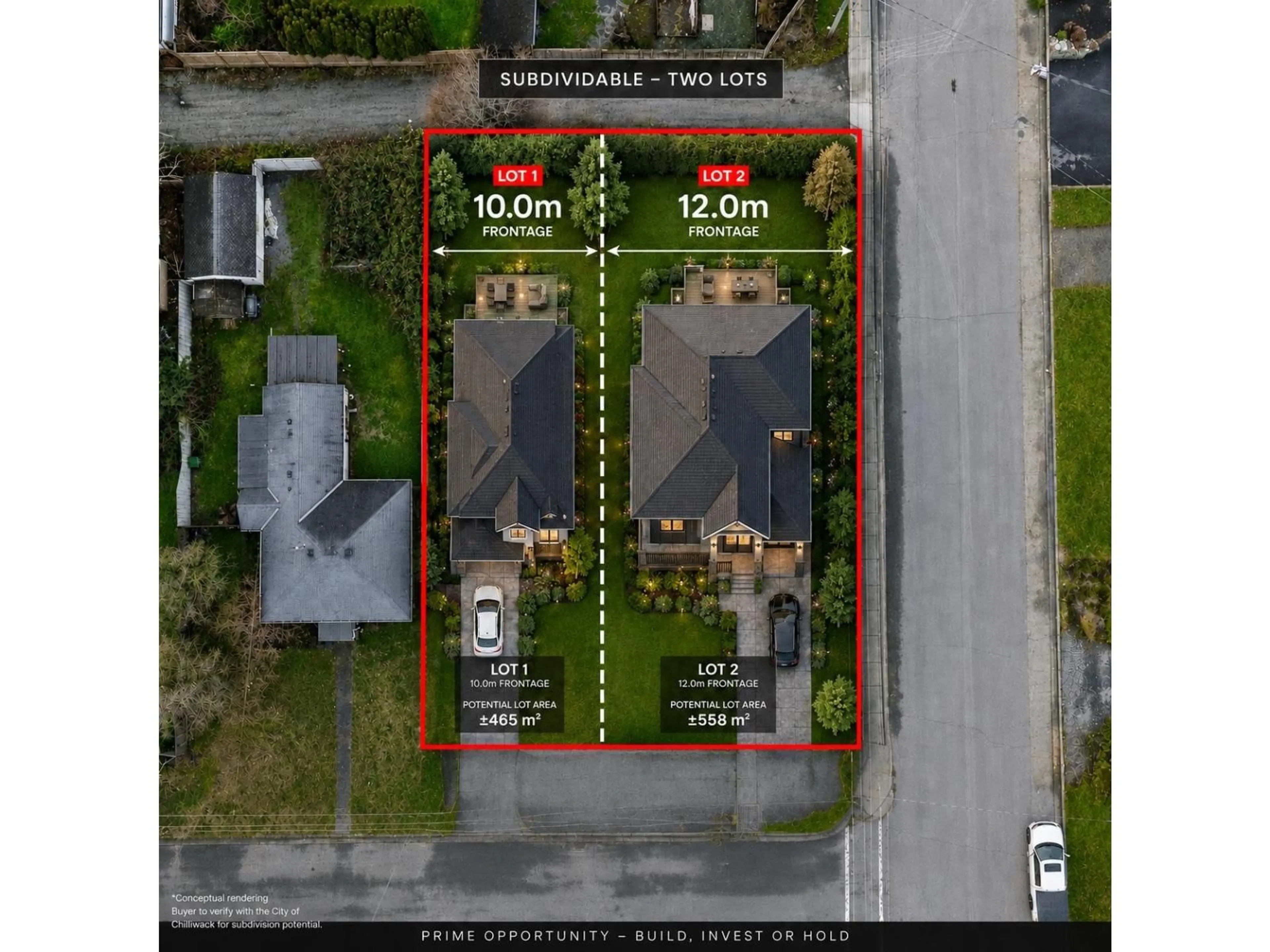 A pic from outside/outdoor area/front of a property/back of a property/a pic from drone, street for 46297 GORE AVENUE, Chilliwack British Columbia V2P2A2