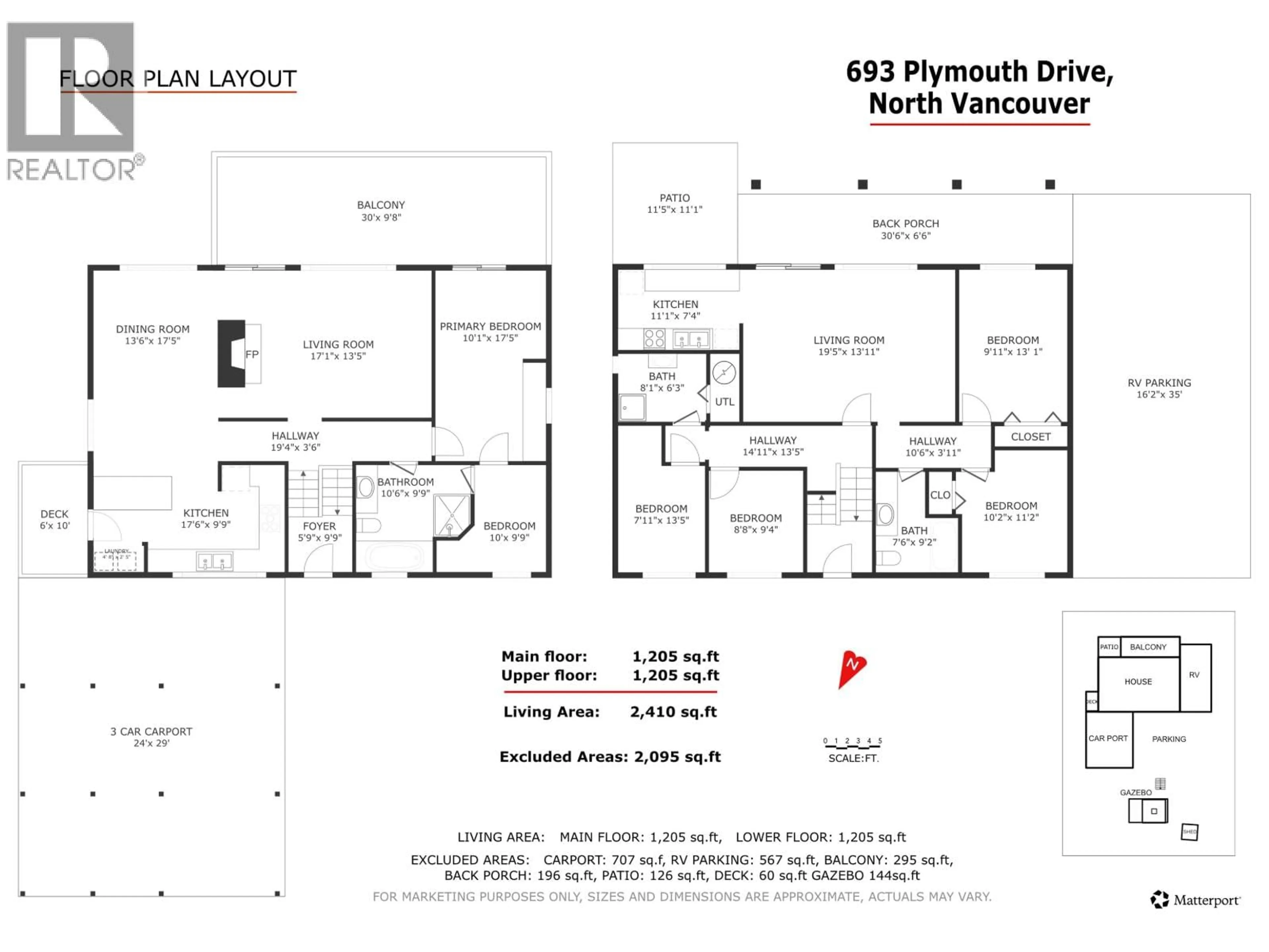 Floor plan for 693 PLYMOUTH DRIVE, North Vancouver British Columbia V7H2H5