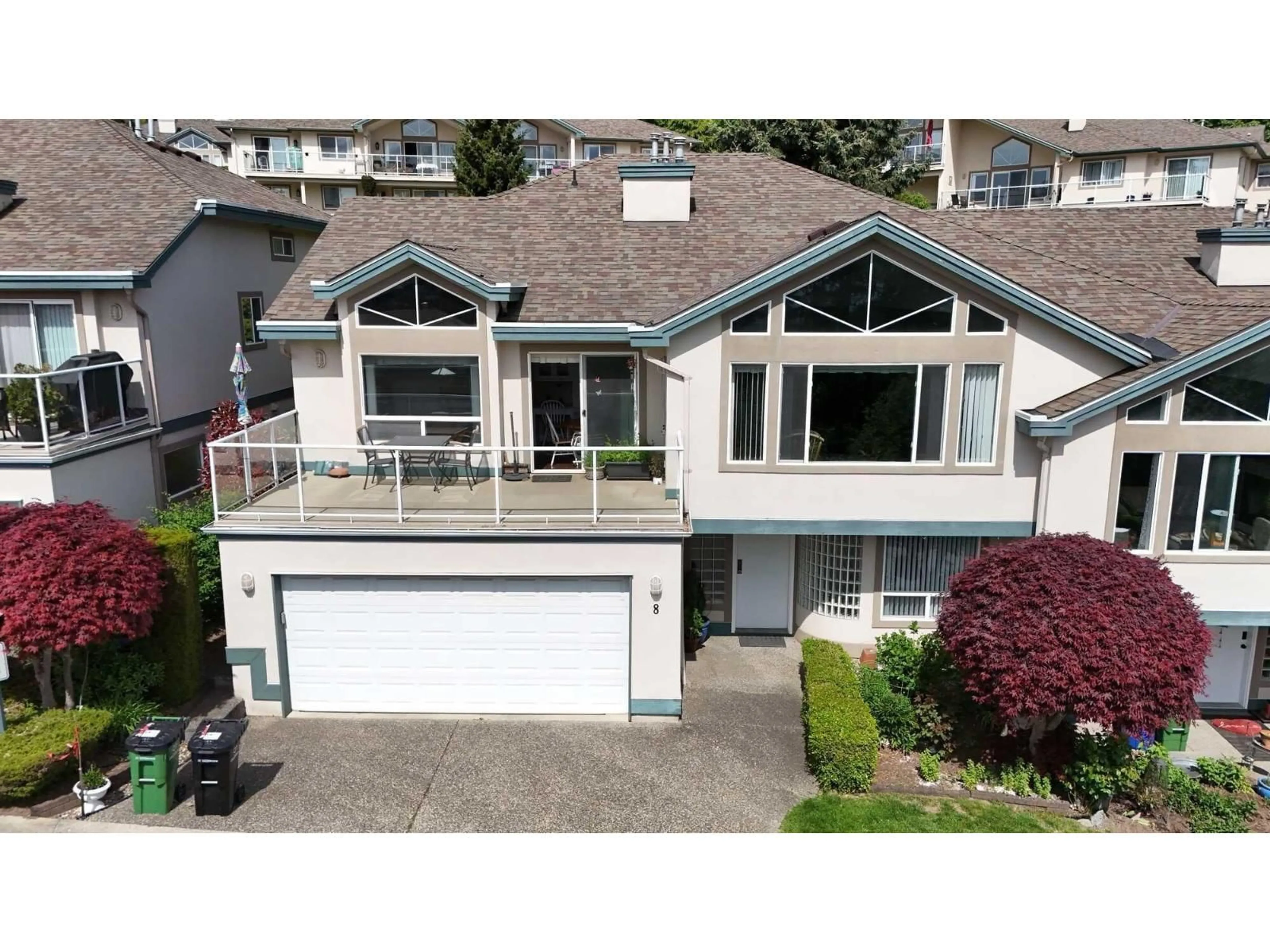 A pic from outside/outdoor area/front of a property/back of a property/a pic from drone, street for 8 - 8590 SUNRISE DRIVE, Chilliwack British Columbia V2R3Z4