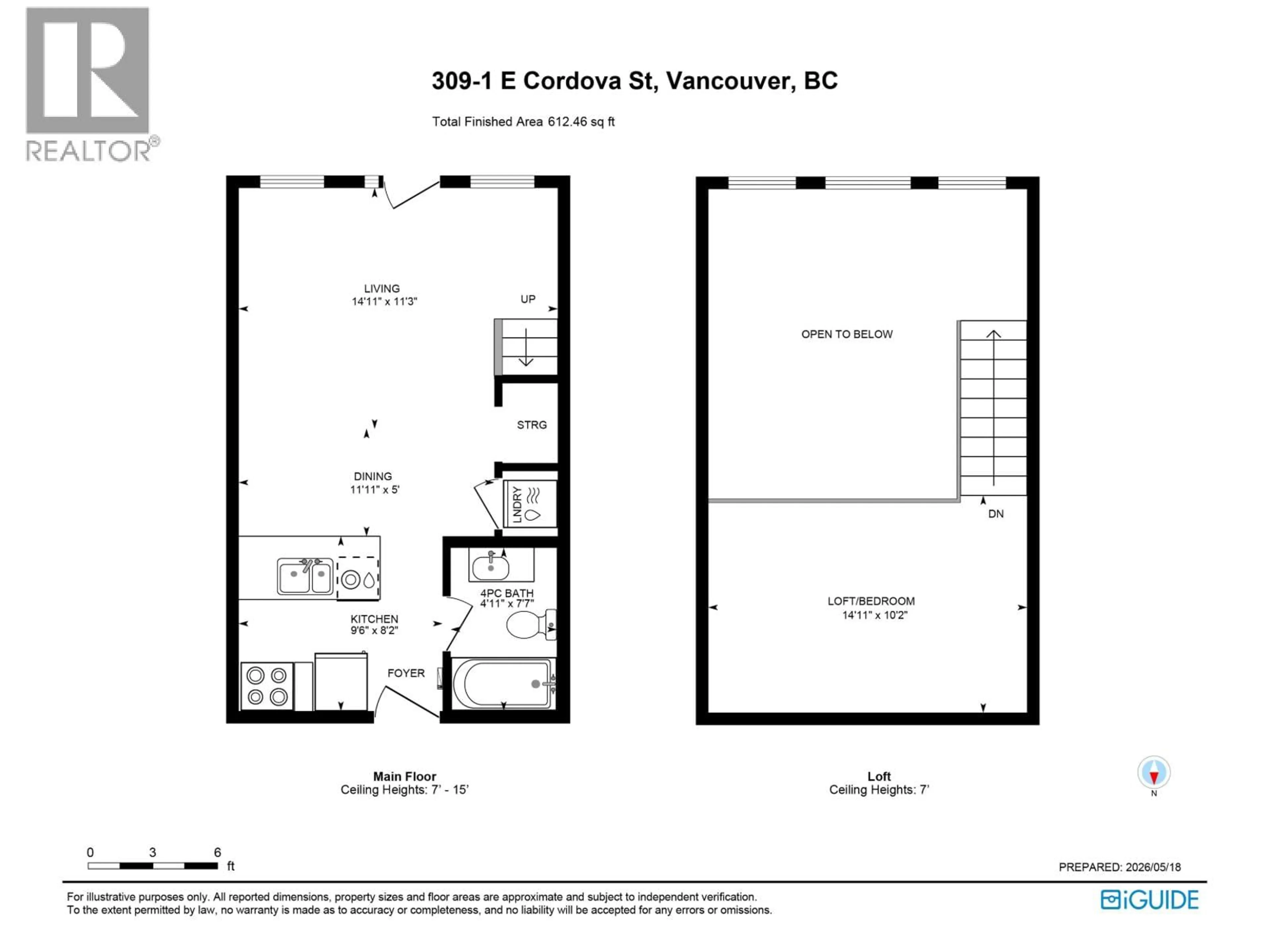 Floor plan for 309 - 1 CORDOVA STREET, Vancouver British Columbia V6A4H3