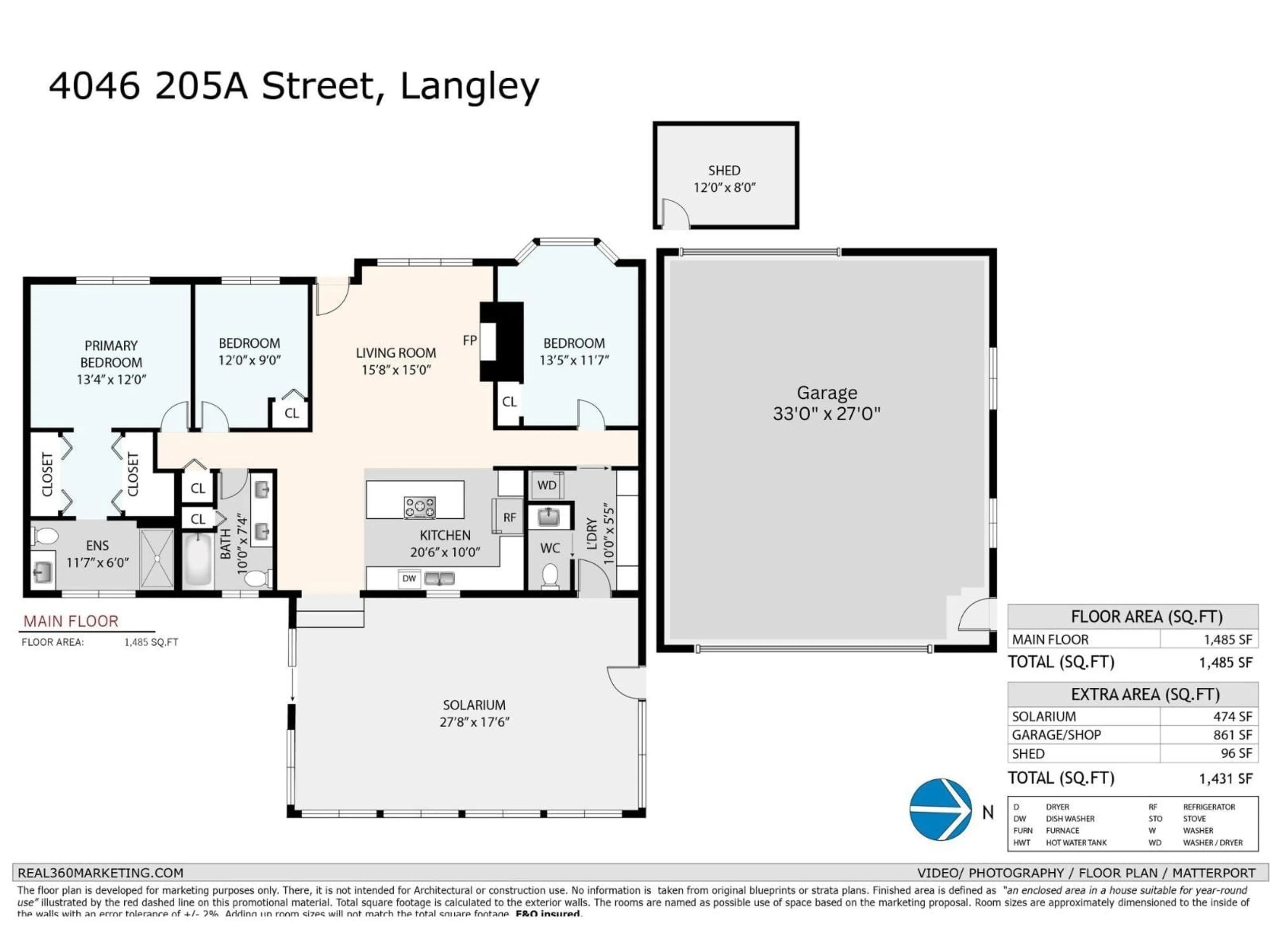 Floor plan for 4046 205A STREET, Langley British Columbia V3A2G3