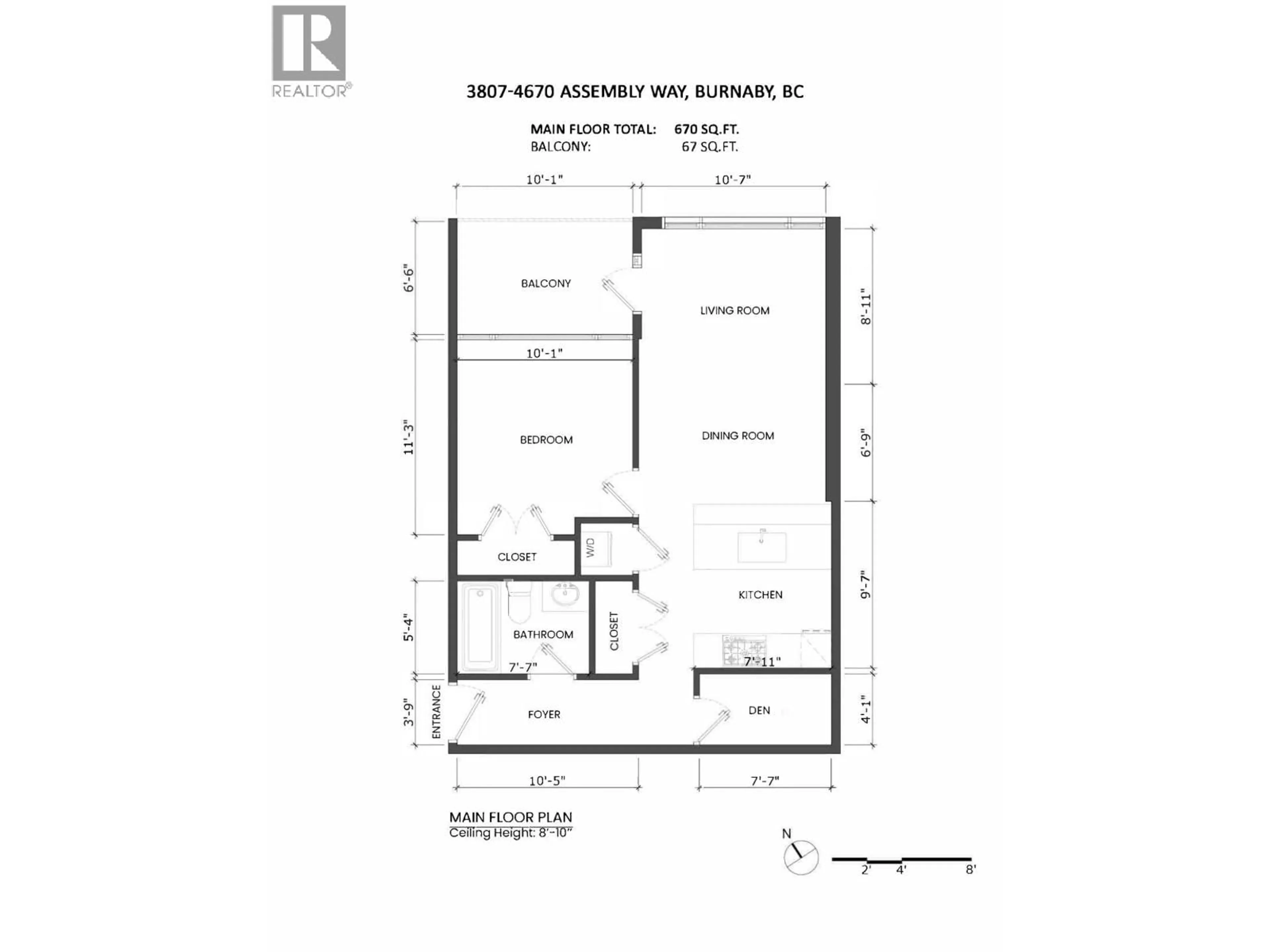 Floor plan for 3807 - 4670 ASSEMBLY WAY, Burnaby British Columbia V5H0H3