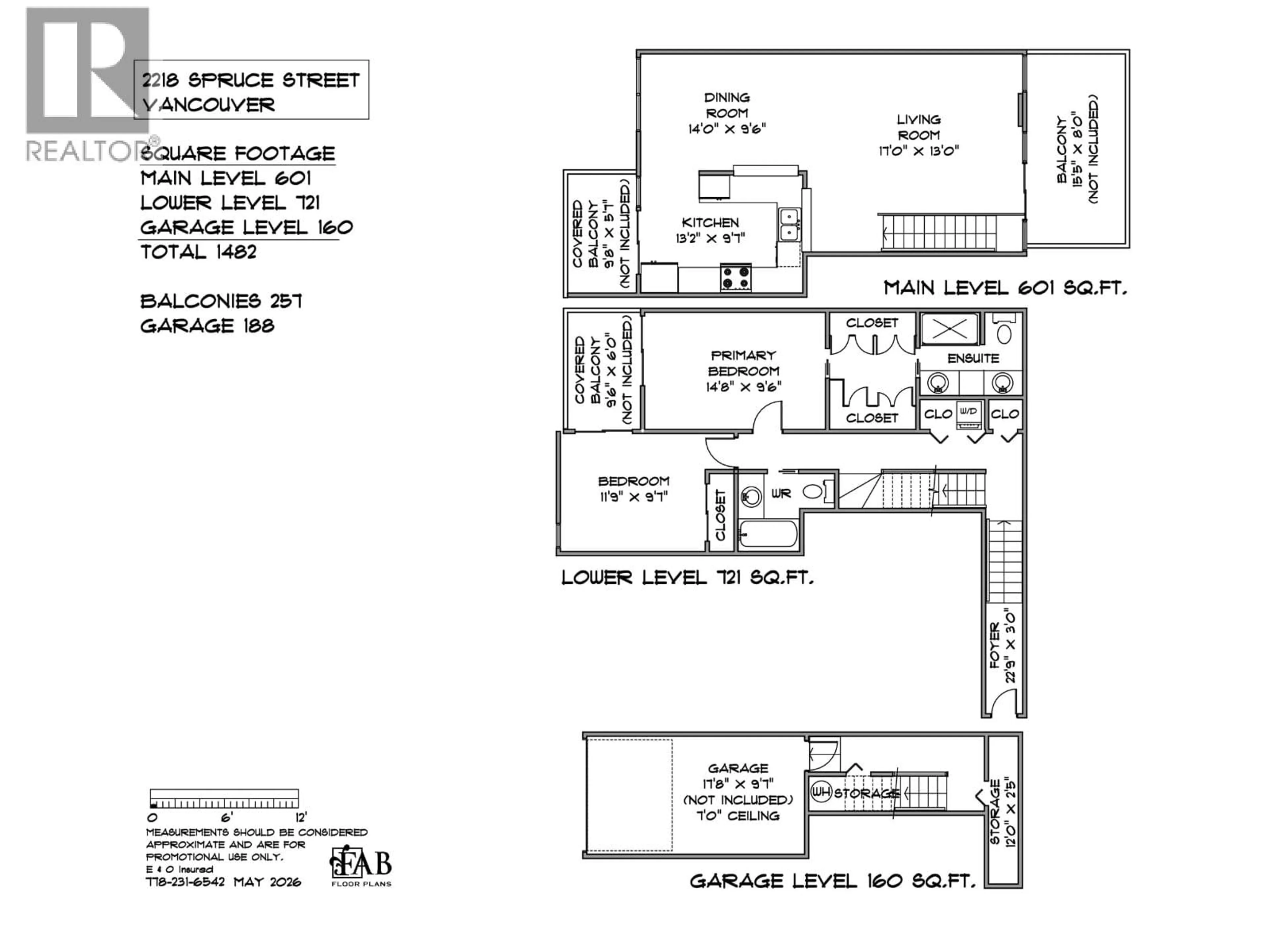 Floor plan for 2218 SPRUCE STREET, Vancouver British Columbia V6H2P3