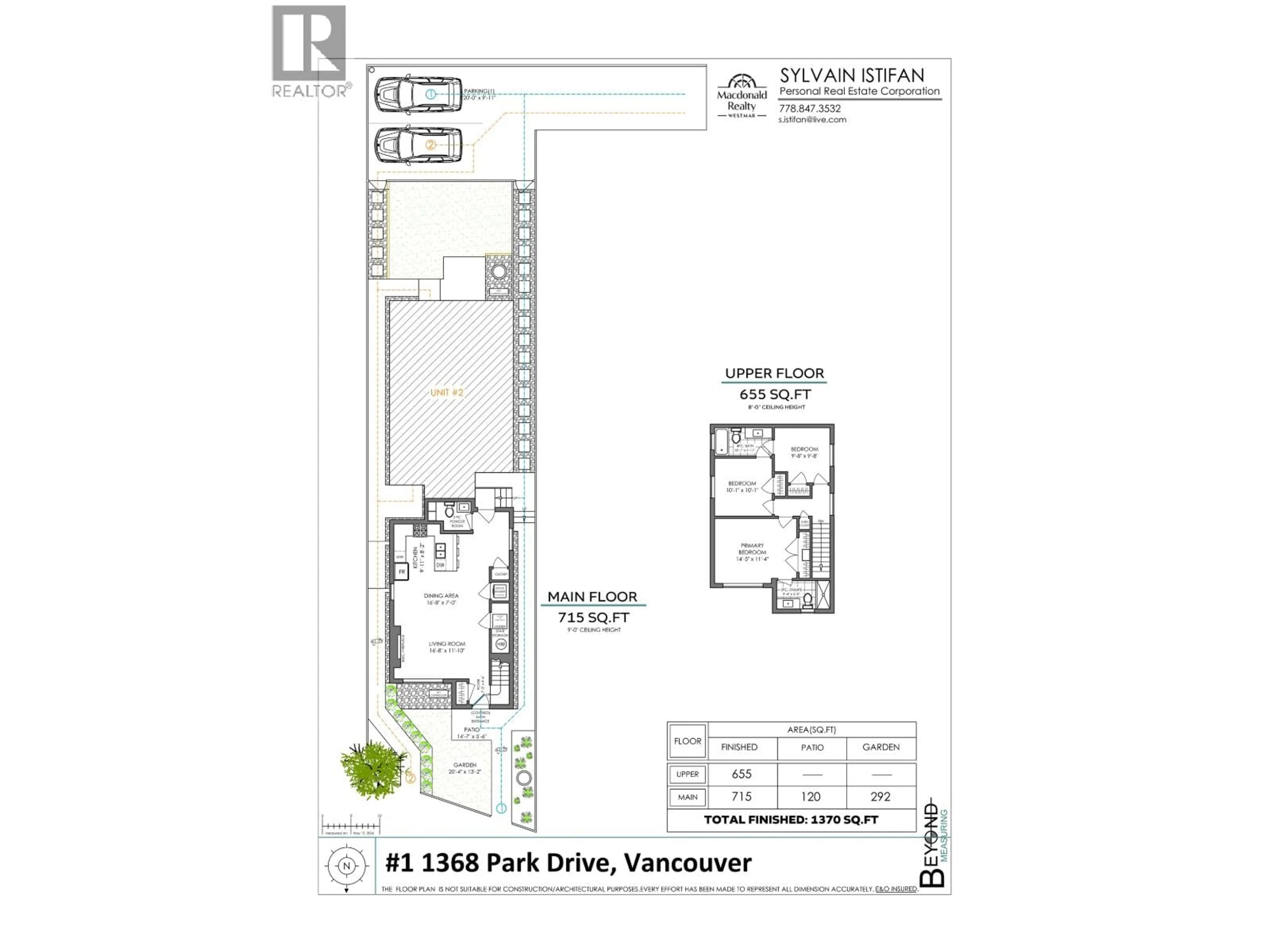 Floor plan for 1 - 1368 PARK DRIVE, Vancouver British Columbia V6P2K6