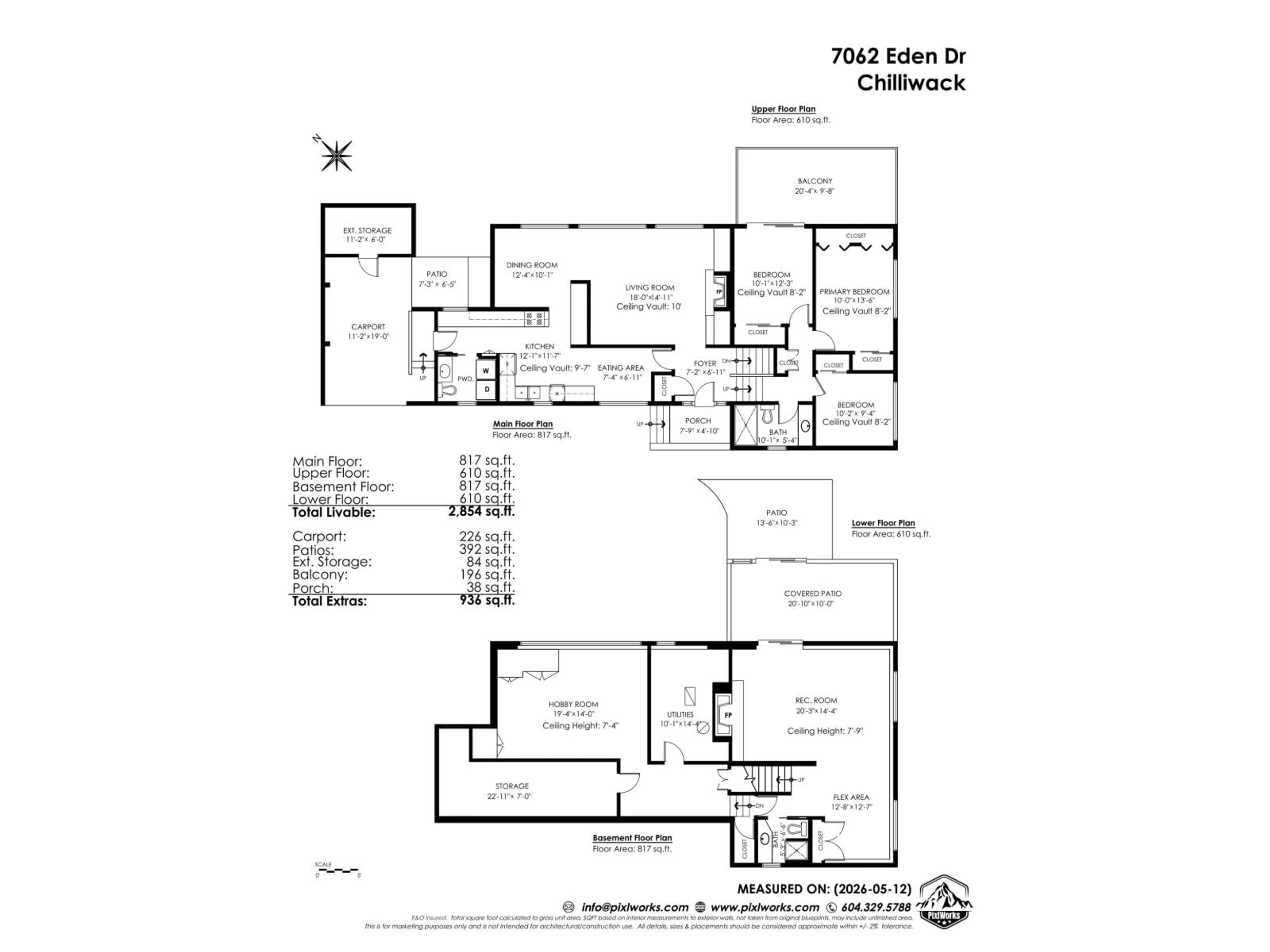Floor plan for 7062 EDEN DRIVE, Chilliwack British Columbia V2R1E6