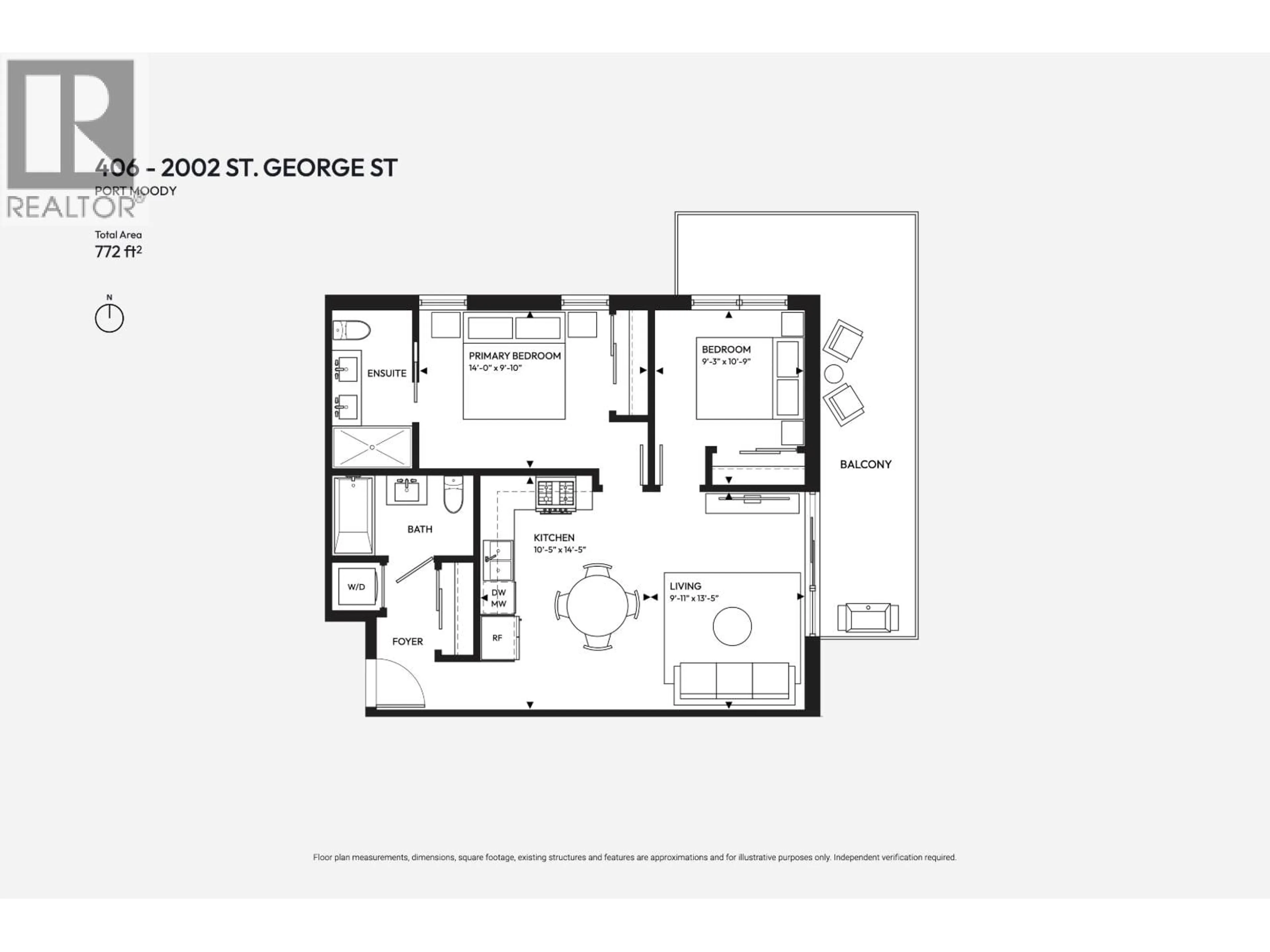 Floor plan for 406 - 2002 ST. GEORGE STREET, Port Moody British Columbia V3H0N4
