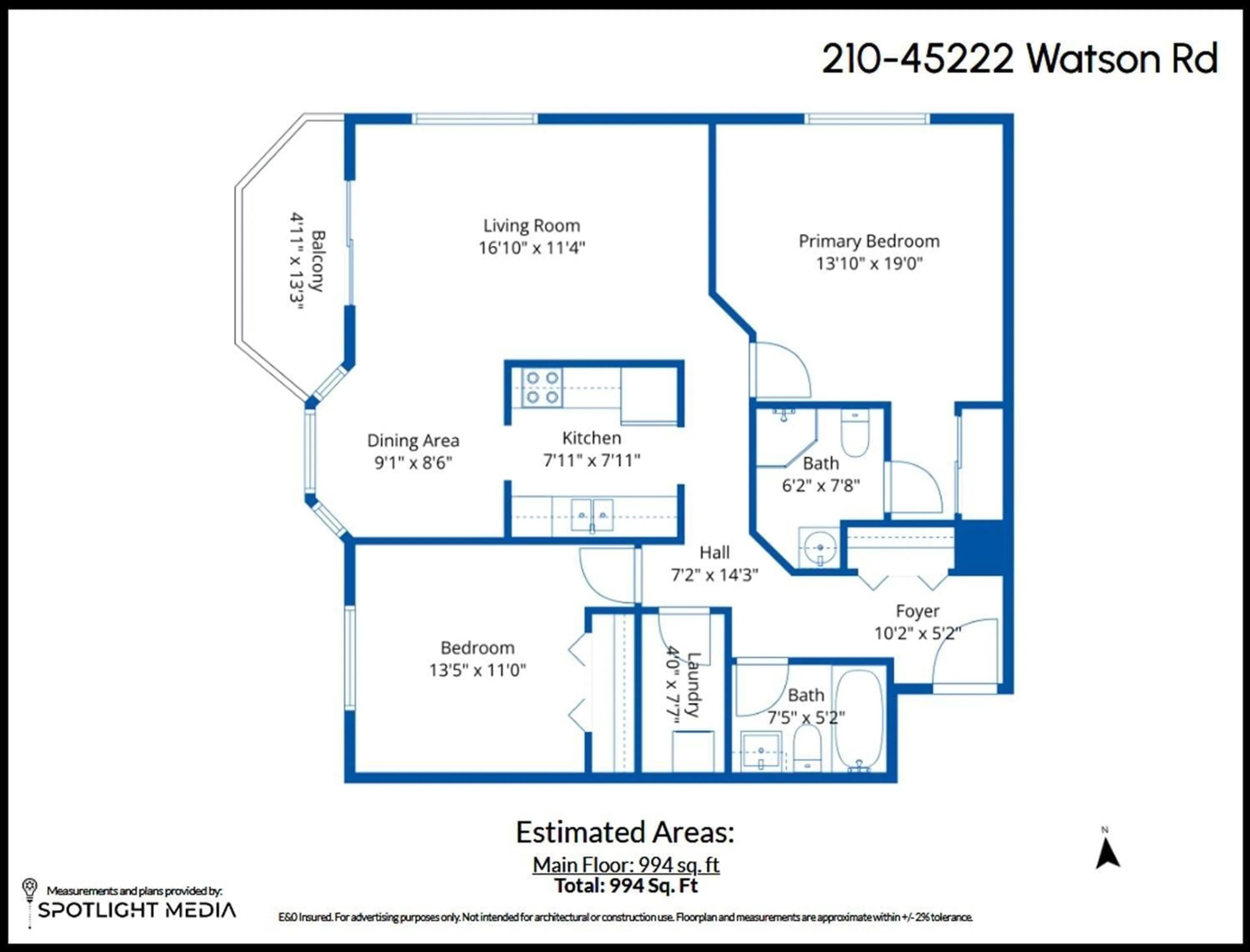 Floor plan for 210 - 45222 WATSON ROAD, Chilliwack British Columbia V2R3J4