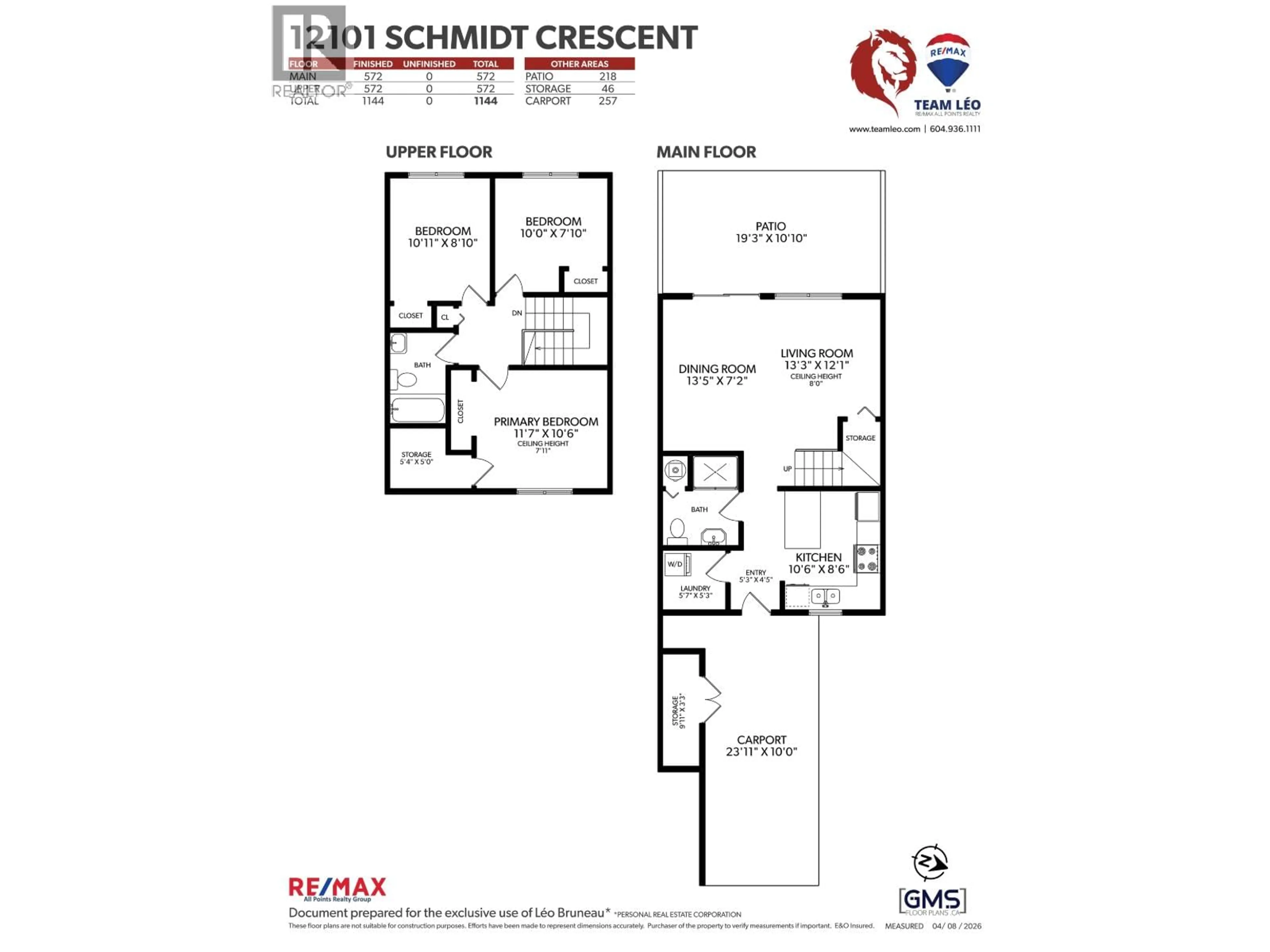 Floor plan for 1 - 12101 SCHMIDT CRESCENT, Maple Ridge British Columbia V2X8A2
