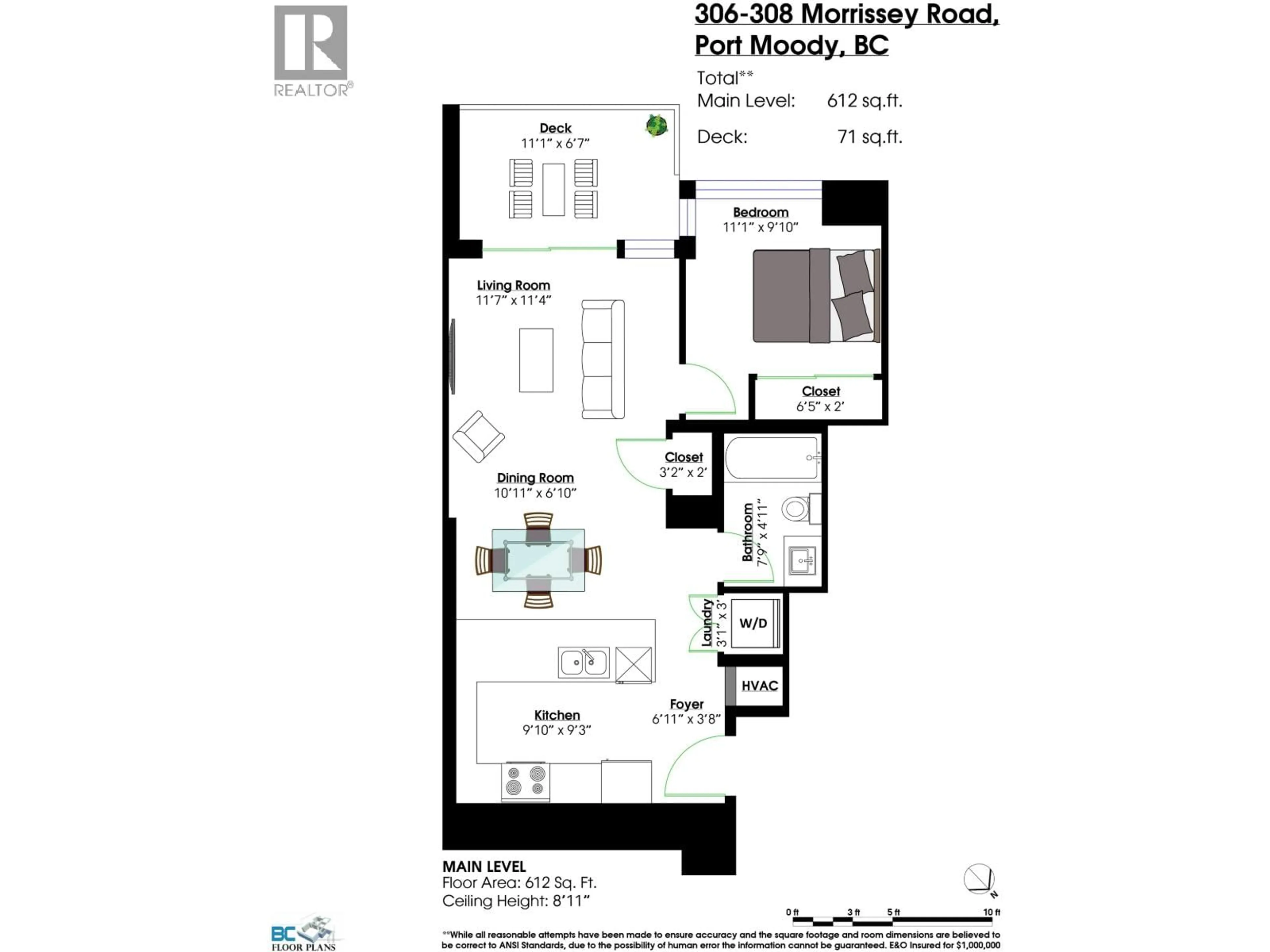 Floor plan for 306 - 308 MORRISSEY ROAD, Port Moody British Columbia V3H0M2