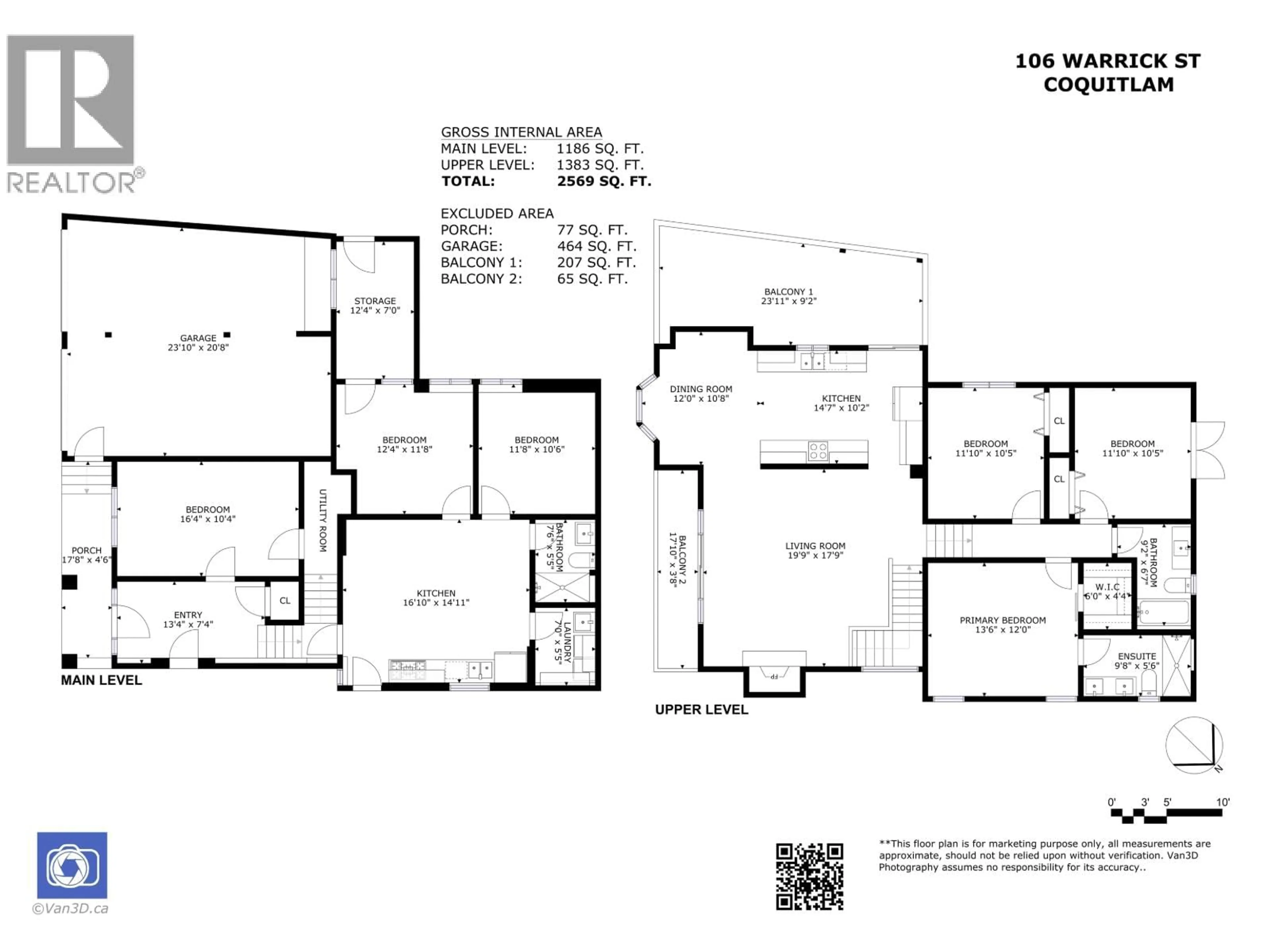 Floor plan for 106 WARRICK STREET, Coquitlam British Columbia V3K5L4