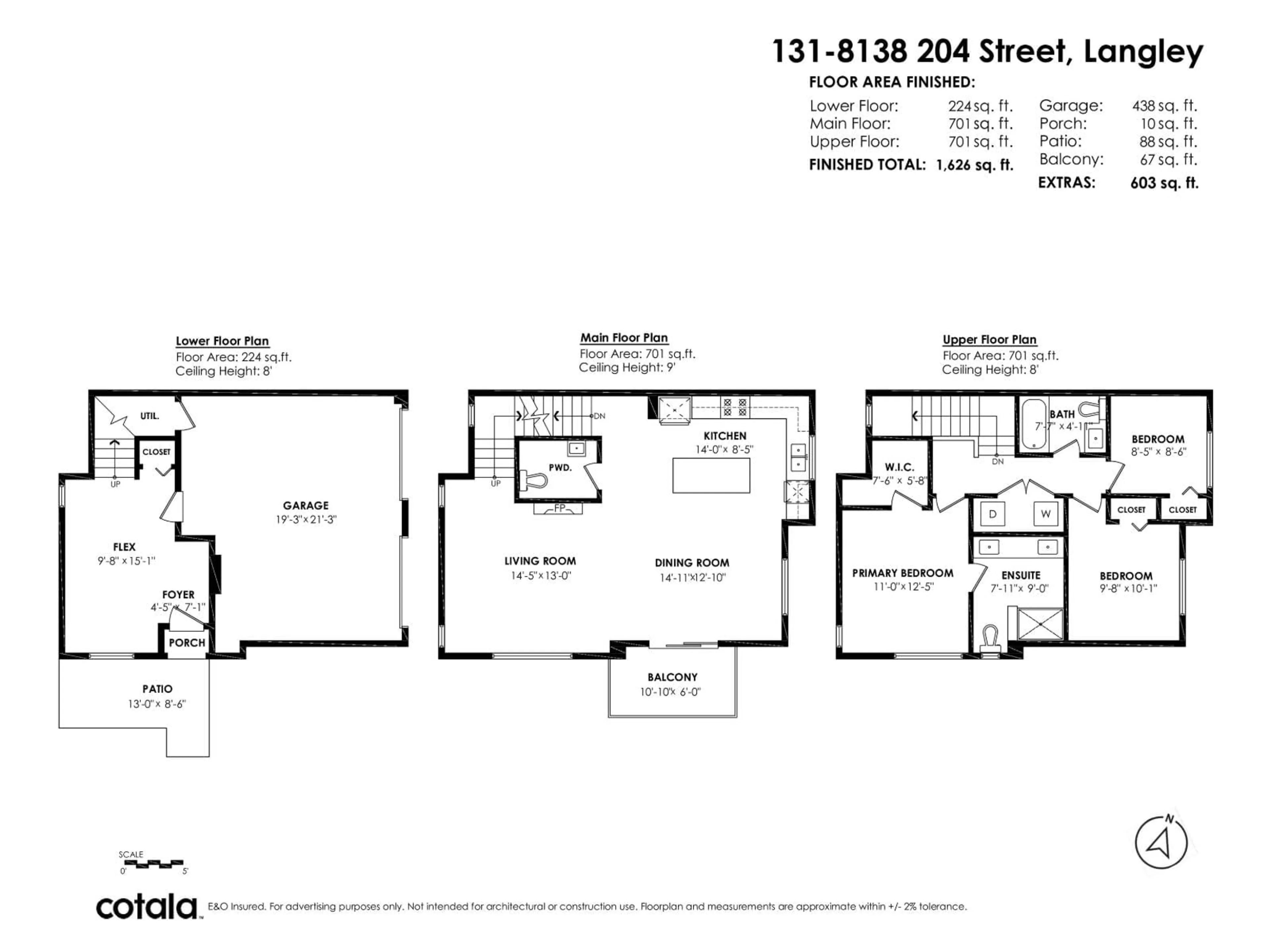 Floor plan for 131 - 8138 204 STREET, Langley British Columbia V2Y0T4