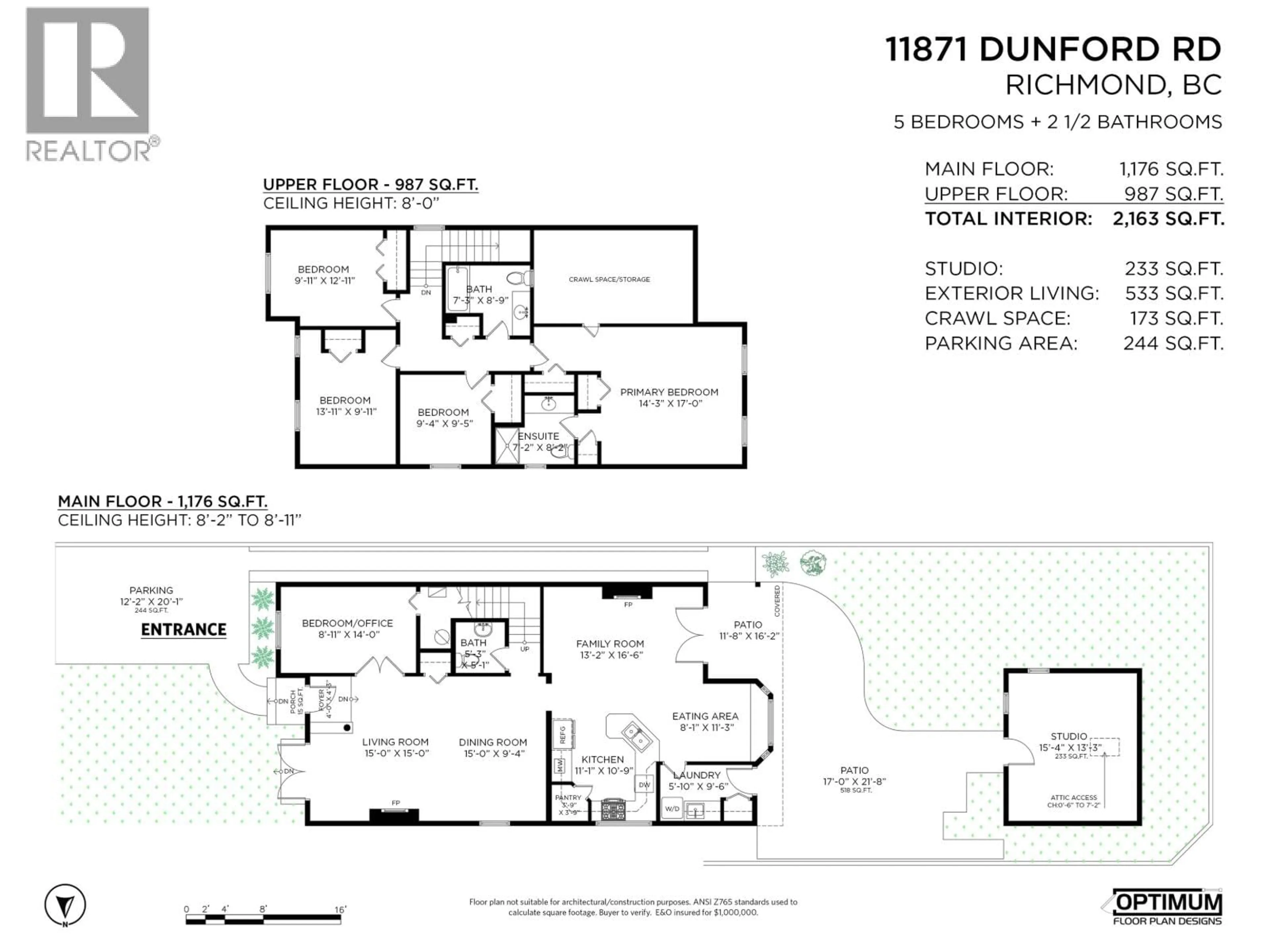 Floor plan for 11871 DUNFORD ROAD, Richmond British Columbia V7E3M6