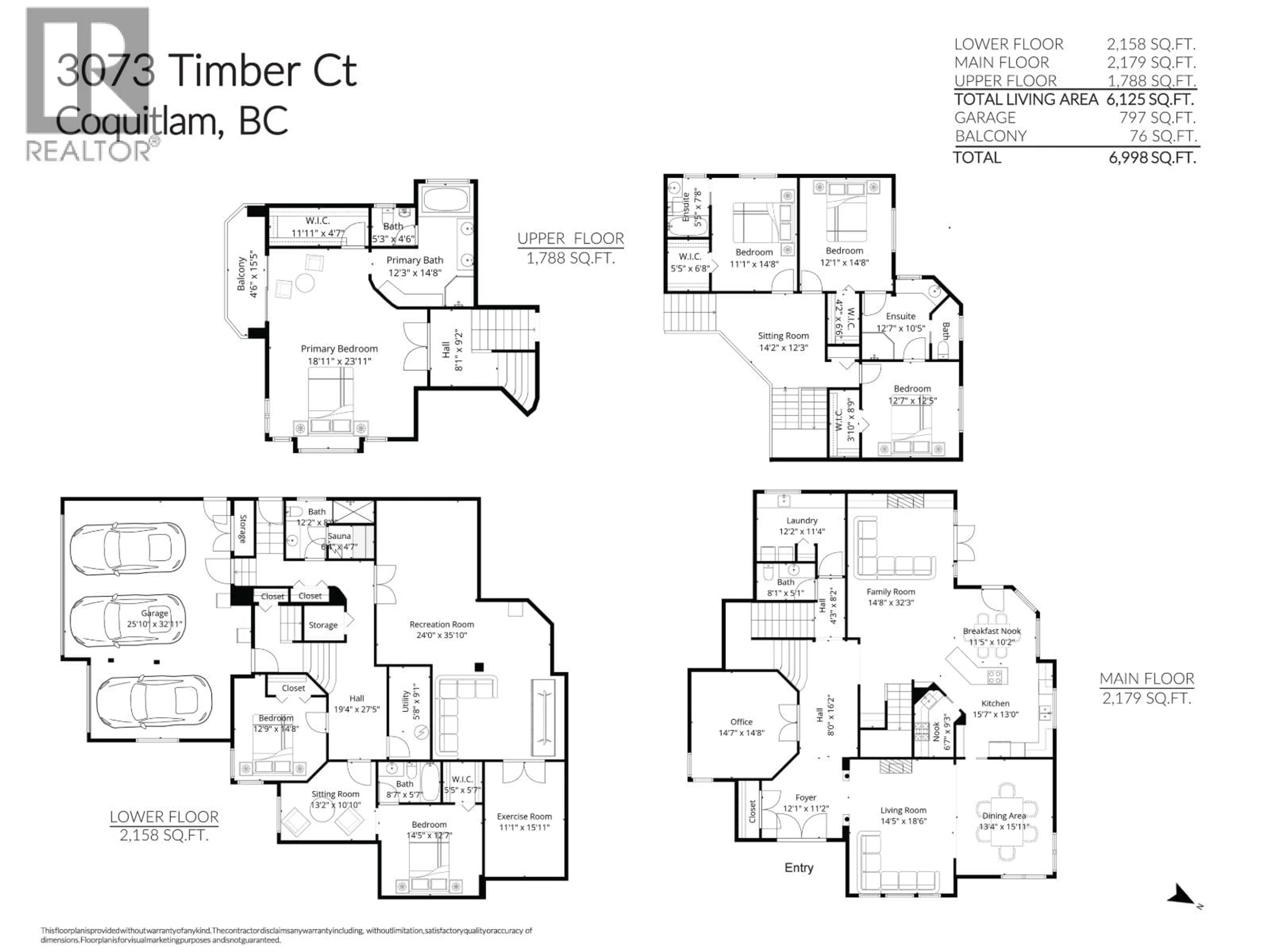 Floor plan for 3073 TIMBER COURT, Coquitlam British Columbia V3E2Y8