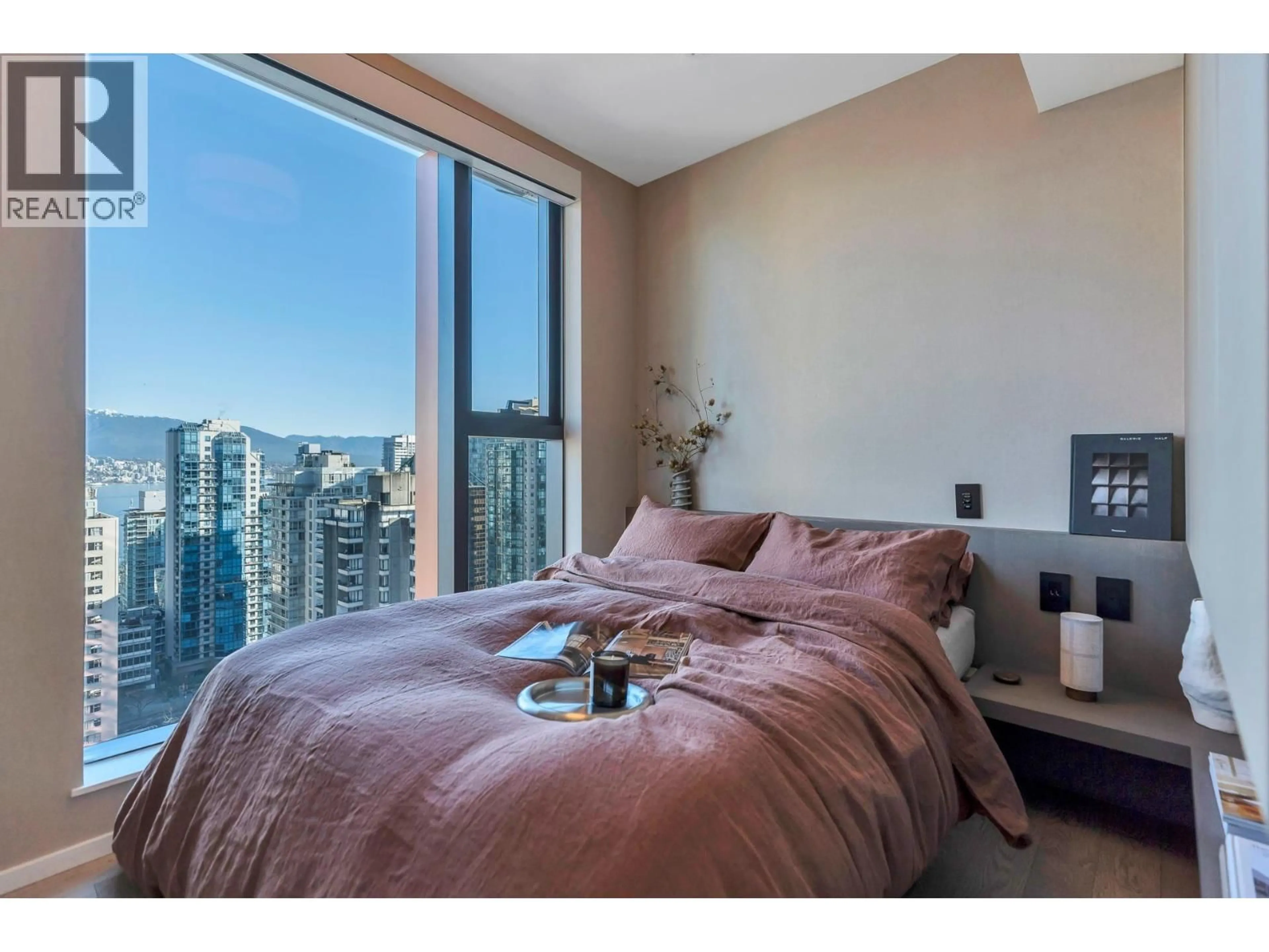 Bedroom with bed, unknown for 2204 - 1482 ROBSON STREET, Vancouver British Columbia V6G0E4