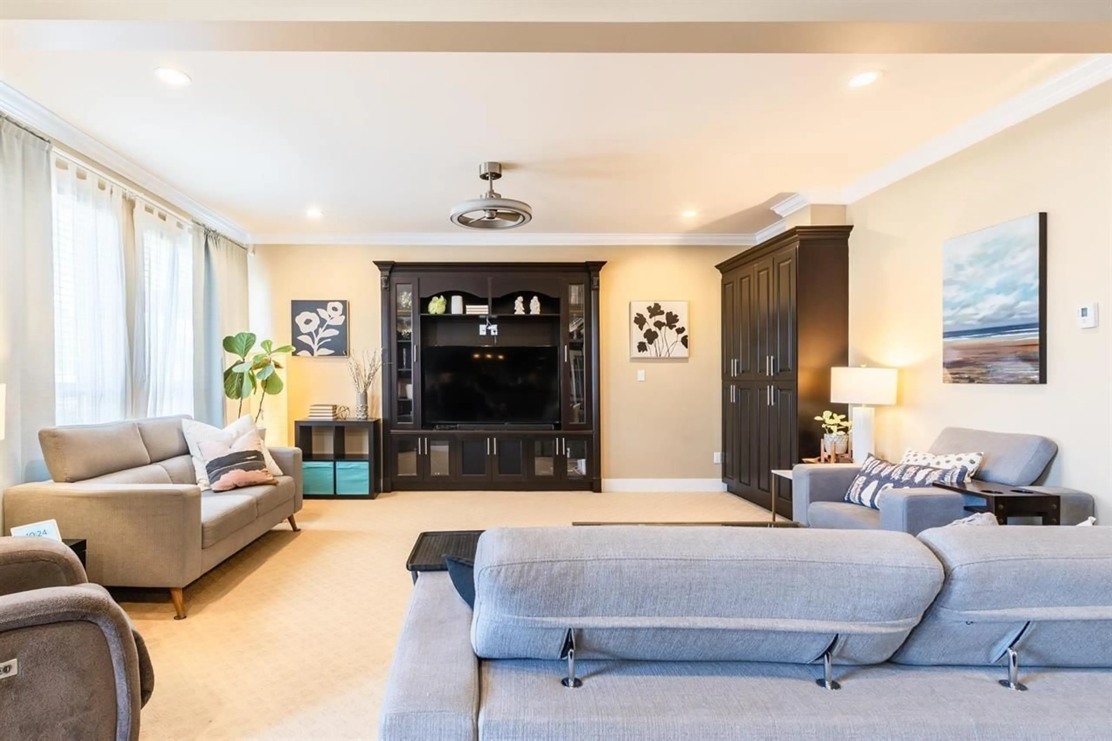 Living room with furniture, ceramic/tile floor for 14239 62 AVENUE, Surrey British Columbia V3X0B8