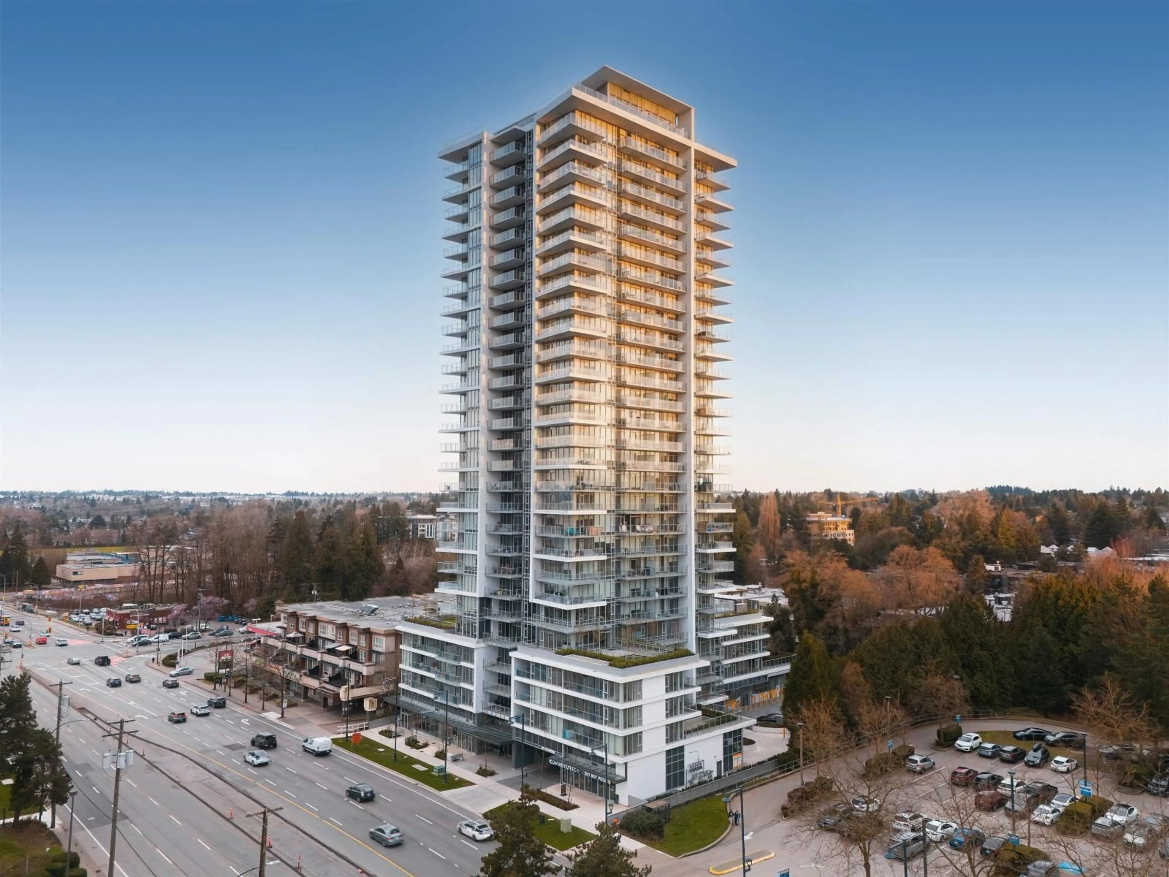 A pic from outside/outdoor area/front of a property/back of a property/a pic from drone, unknown for 408 - 9675 KING GEORGE BOULEVARD, Surrey British Columbia V3T0T7