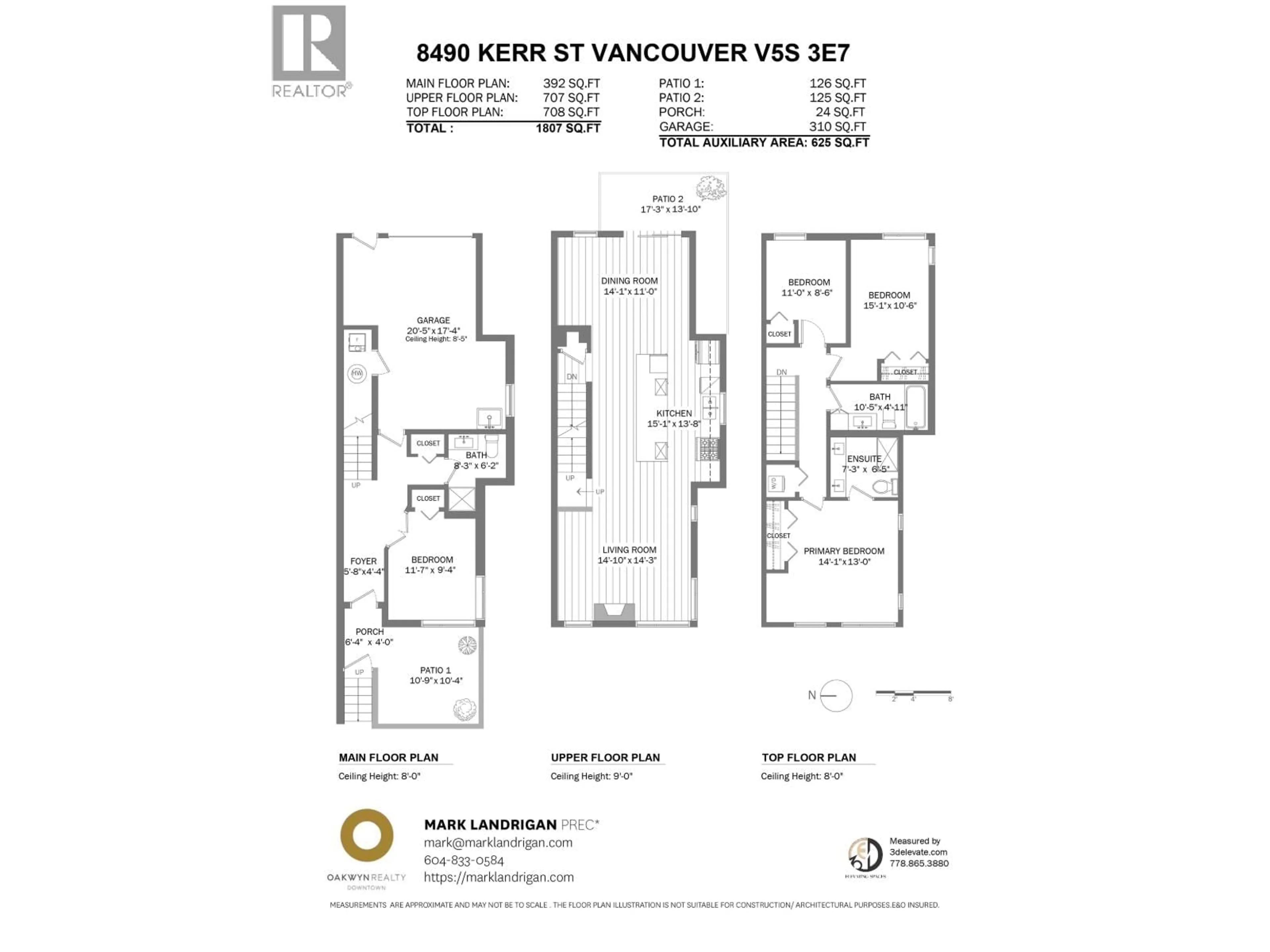 Floor plan for 8490 KERR STREET, Vancouver British Columbia V5S3E7