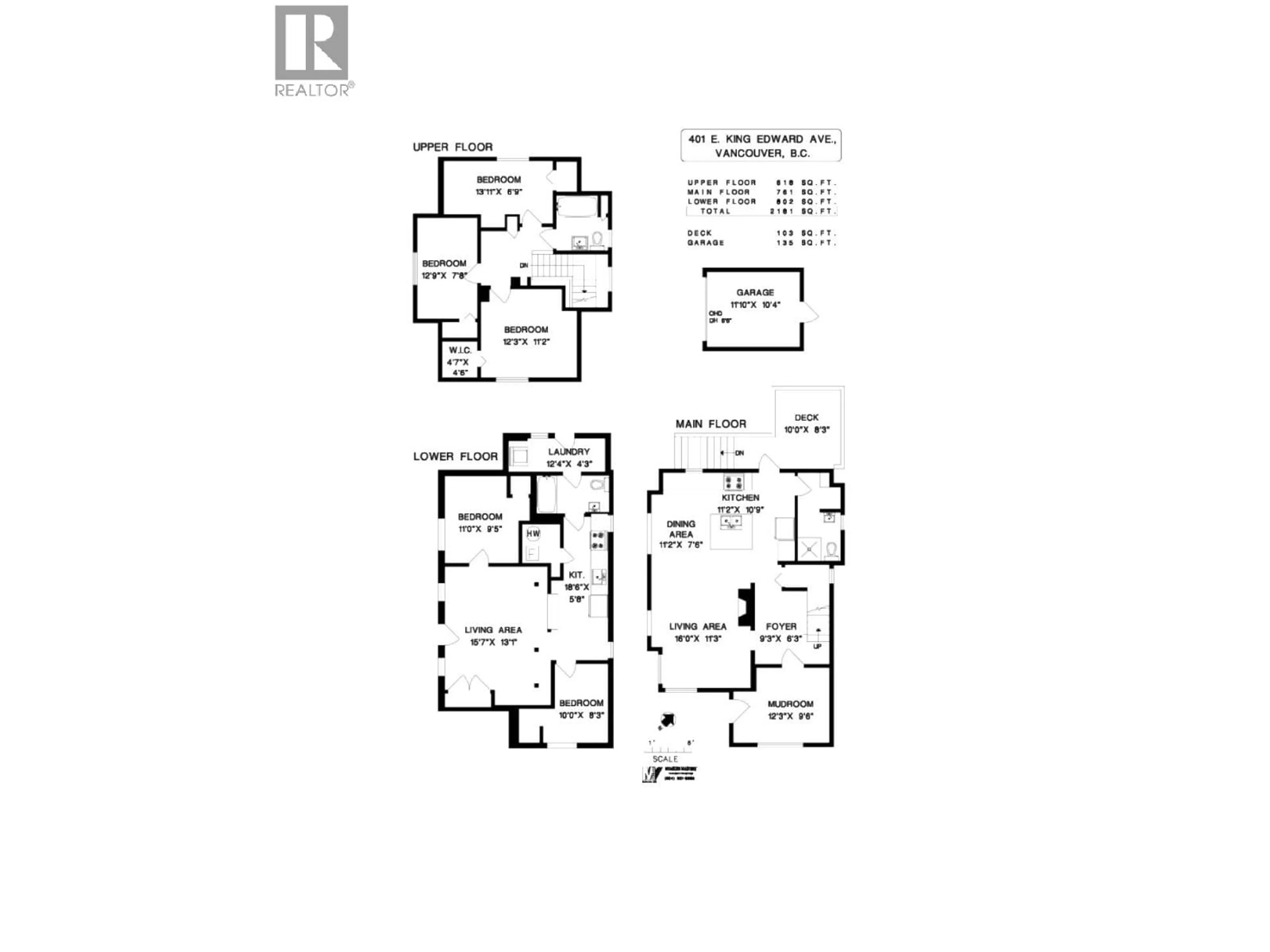 Floor plan for 401 KING EDWARD AVENUE, Vancouver British Columbia V5V2C6