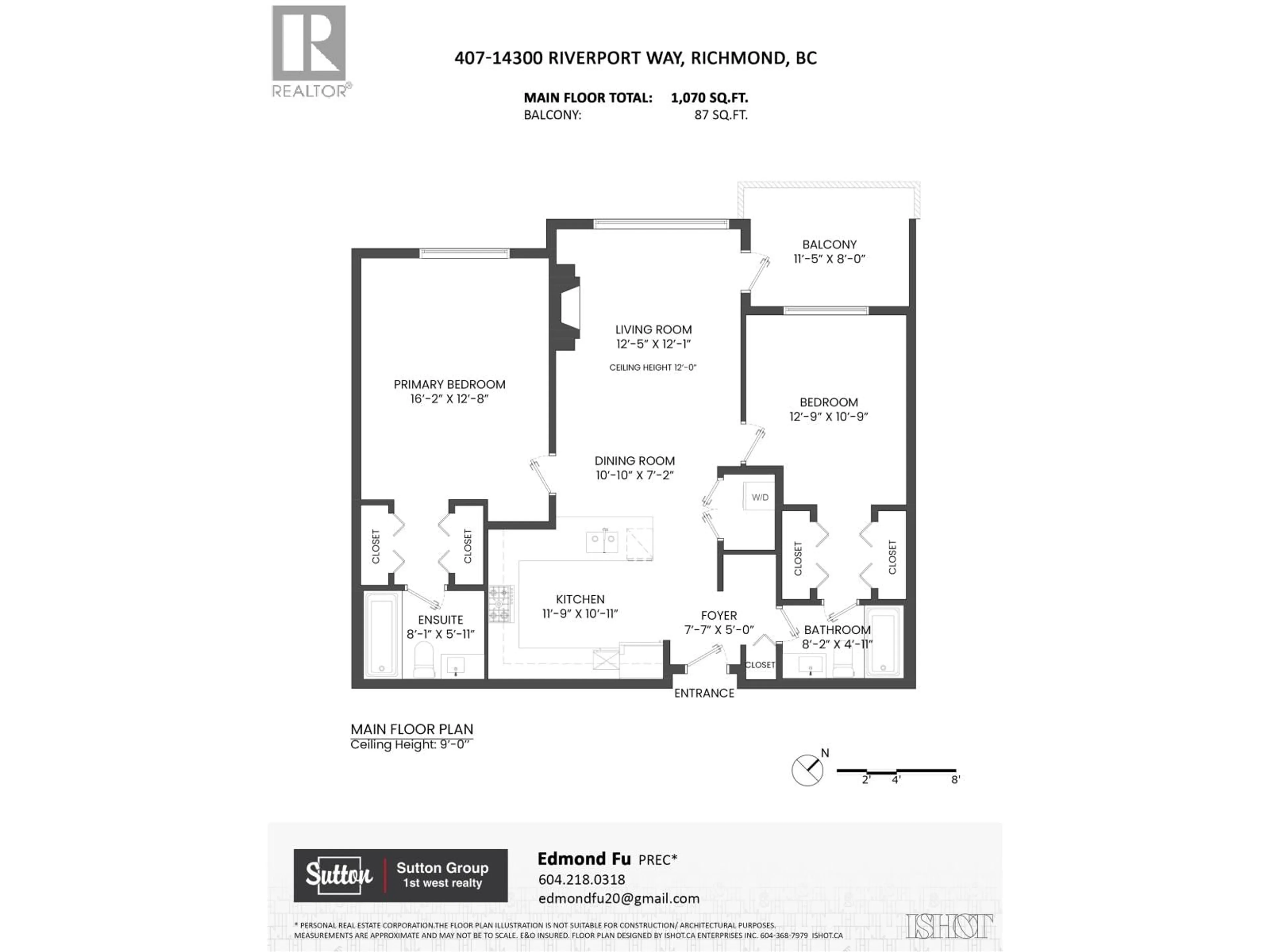 Floor plan for 407 - 14300 RIVERPORT WAY, Richmond British Columbia V6W0A4