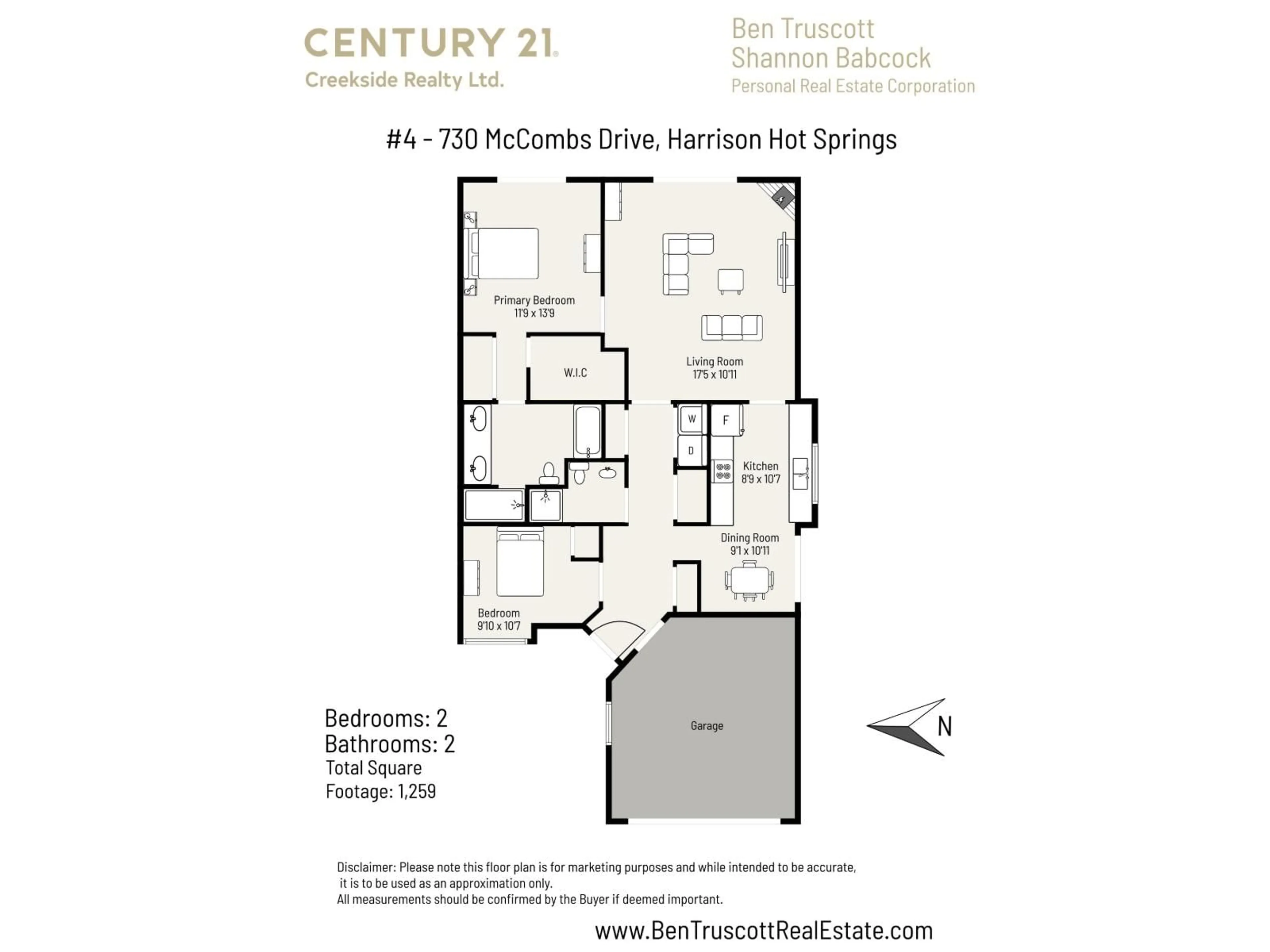 Floor plan for 4 - 730 MCCOMBS DRIVE, Harrison Hot Springs British Columbia V0M1K0