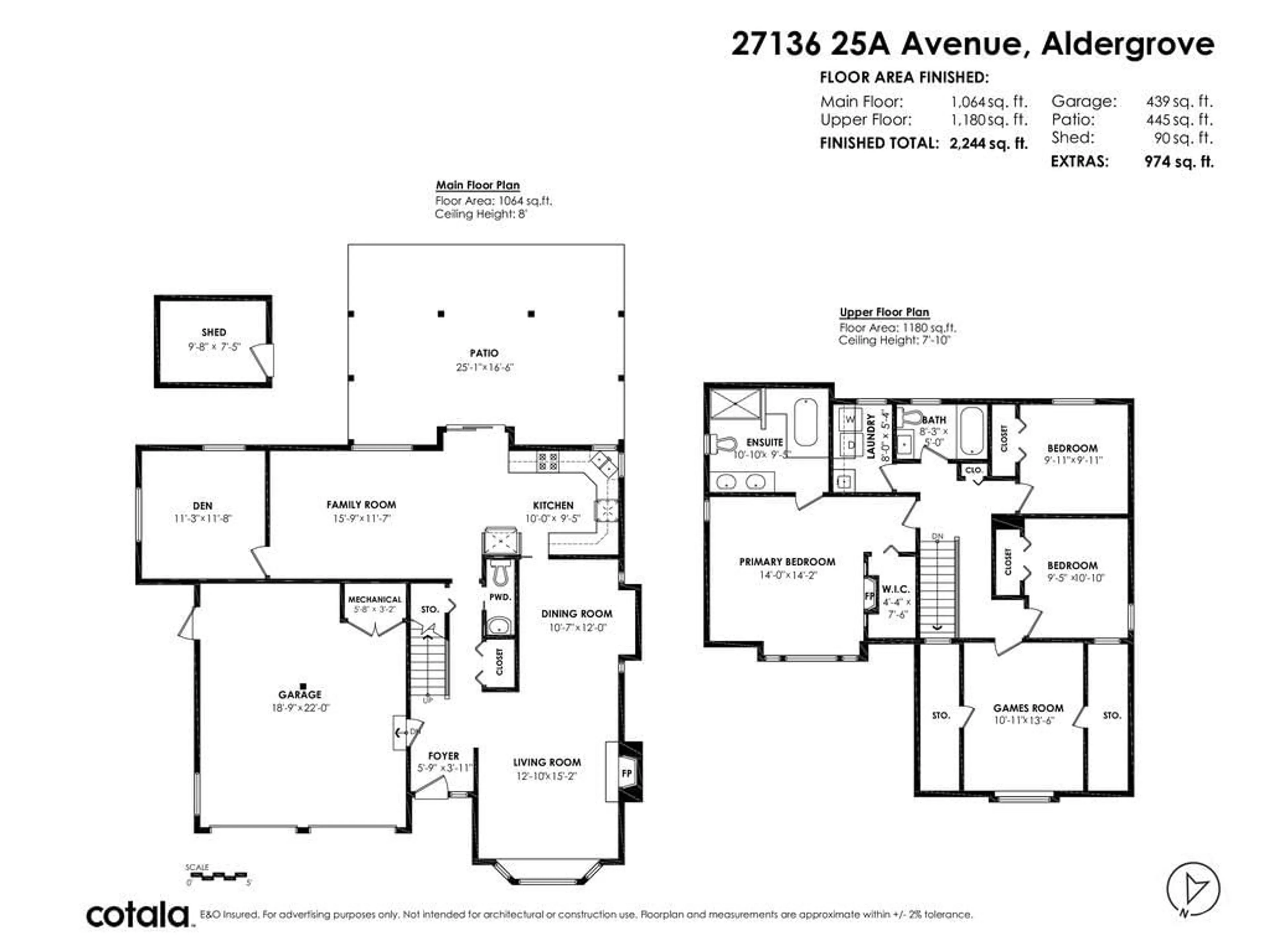 Floor plan for 27136 25A AVENUE, Langley British Columbia V4W3N4