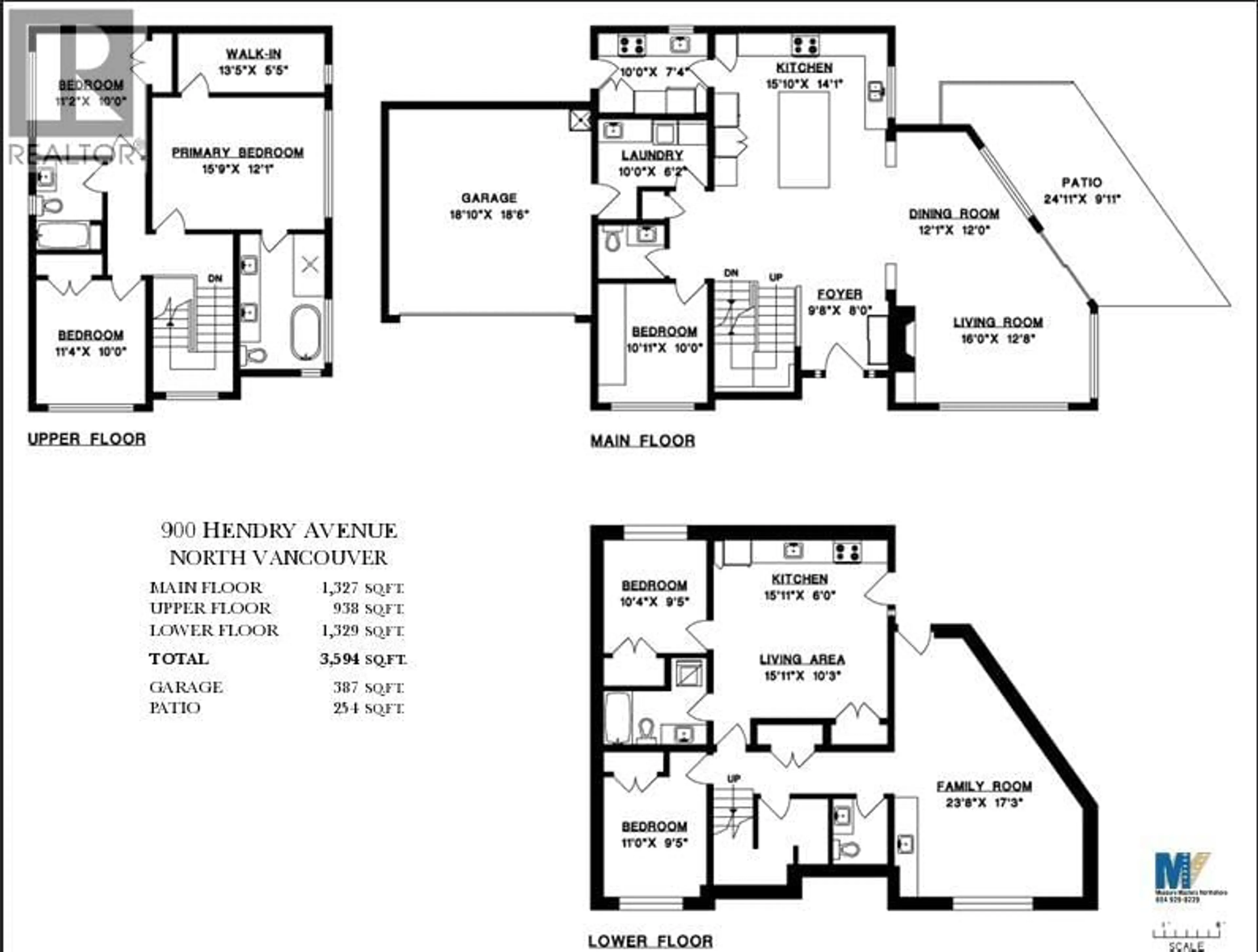 Floor plan for 900 HENDRY AVENUE, North Vancouver British Columbia V7L4E2