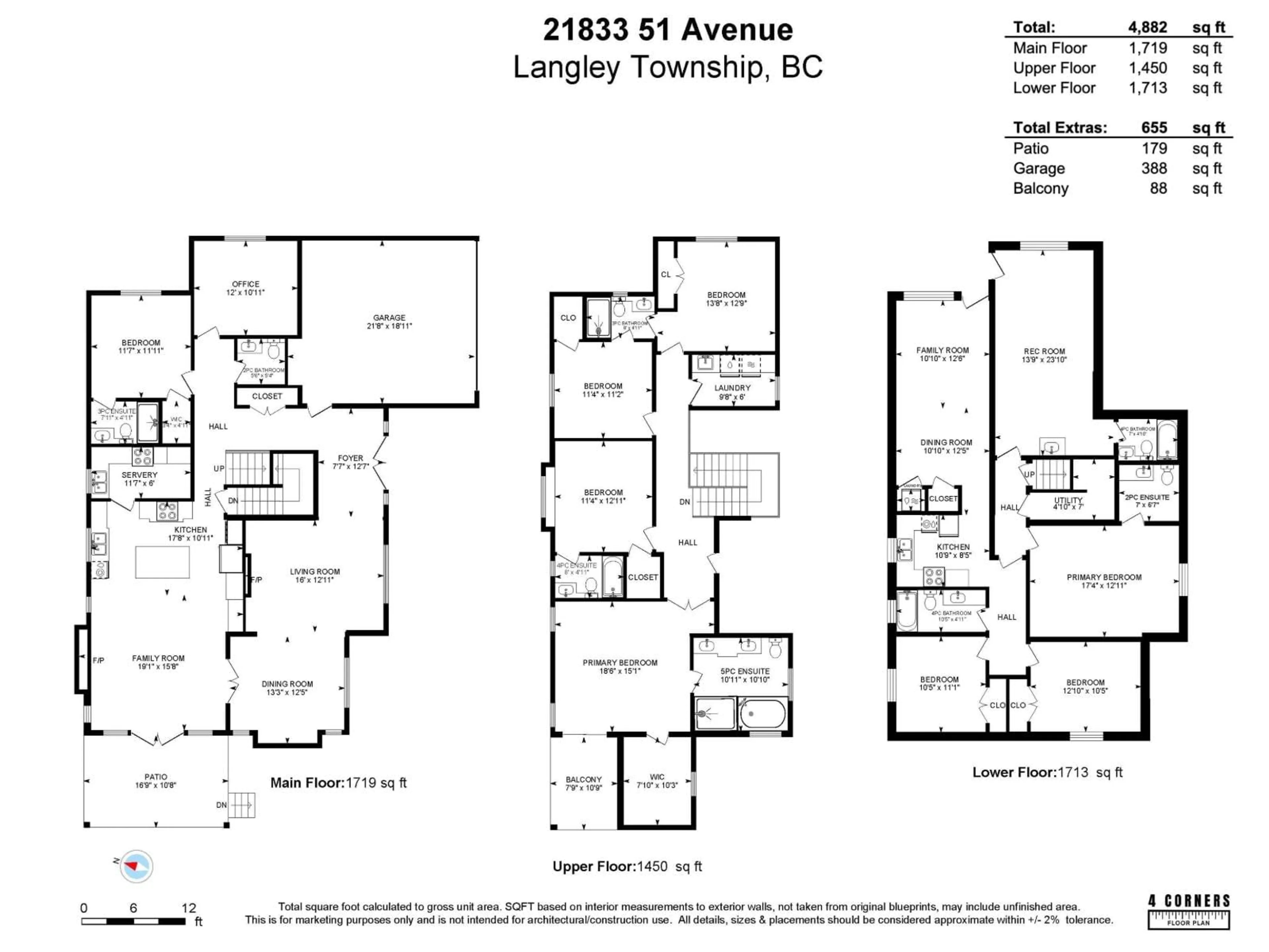 Floor plan for 21833 51 AVENUE, Langley British Columbia V3A8P7