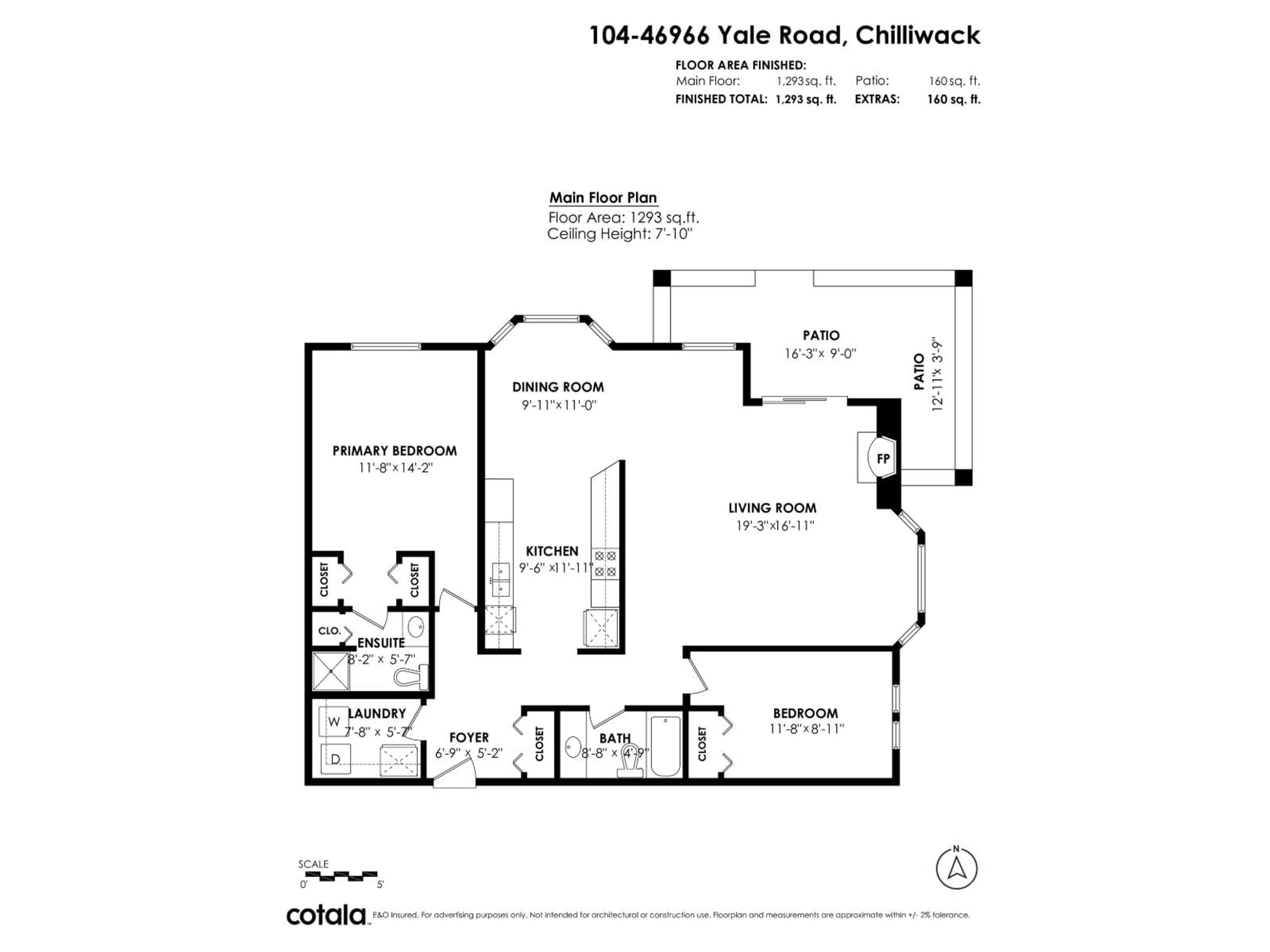 Floor plan for 104 - 46966 YALE ROAD, Chilliwack British Columbia V2P2S7