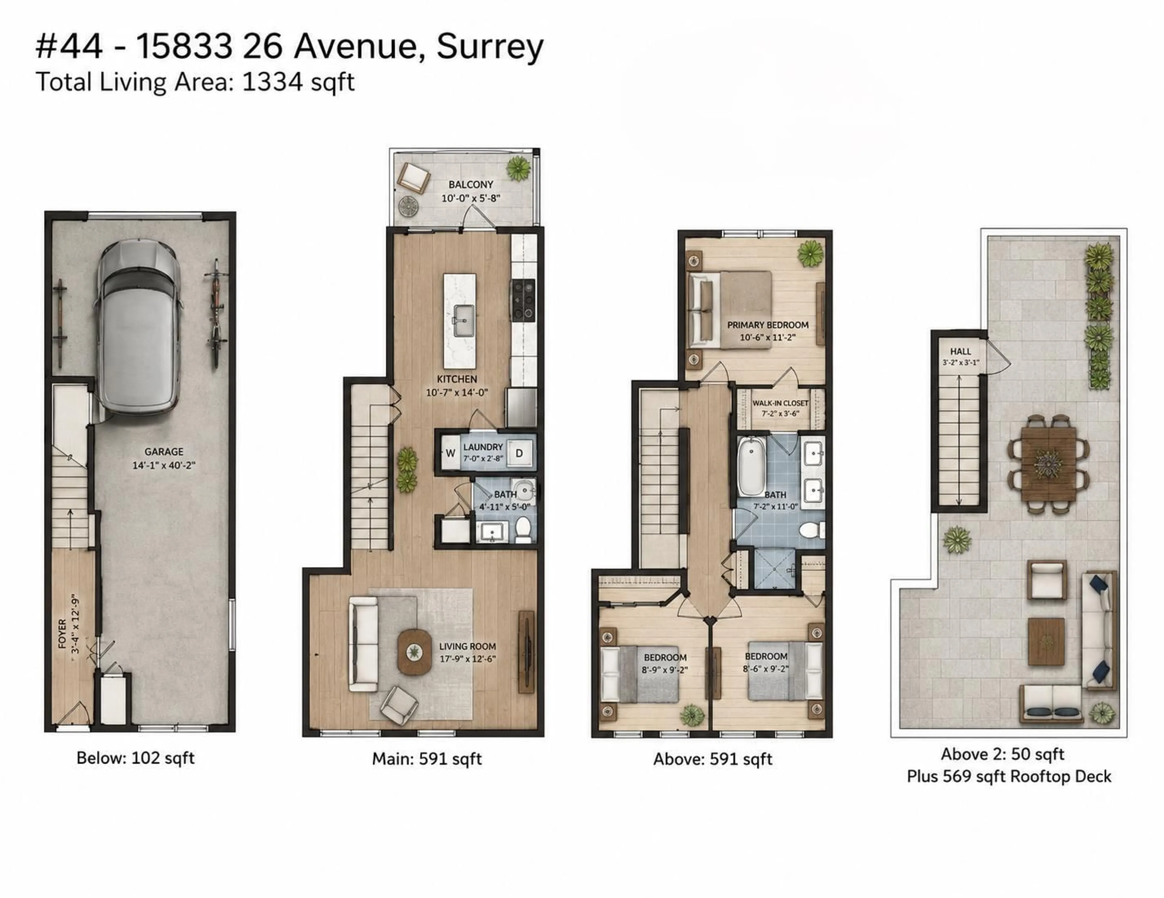 Floor plan for 44 - 15833 26 AVENUE, Surrey British Columbia V3Z2X5