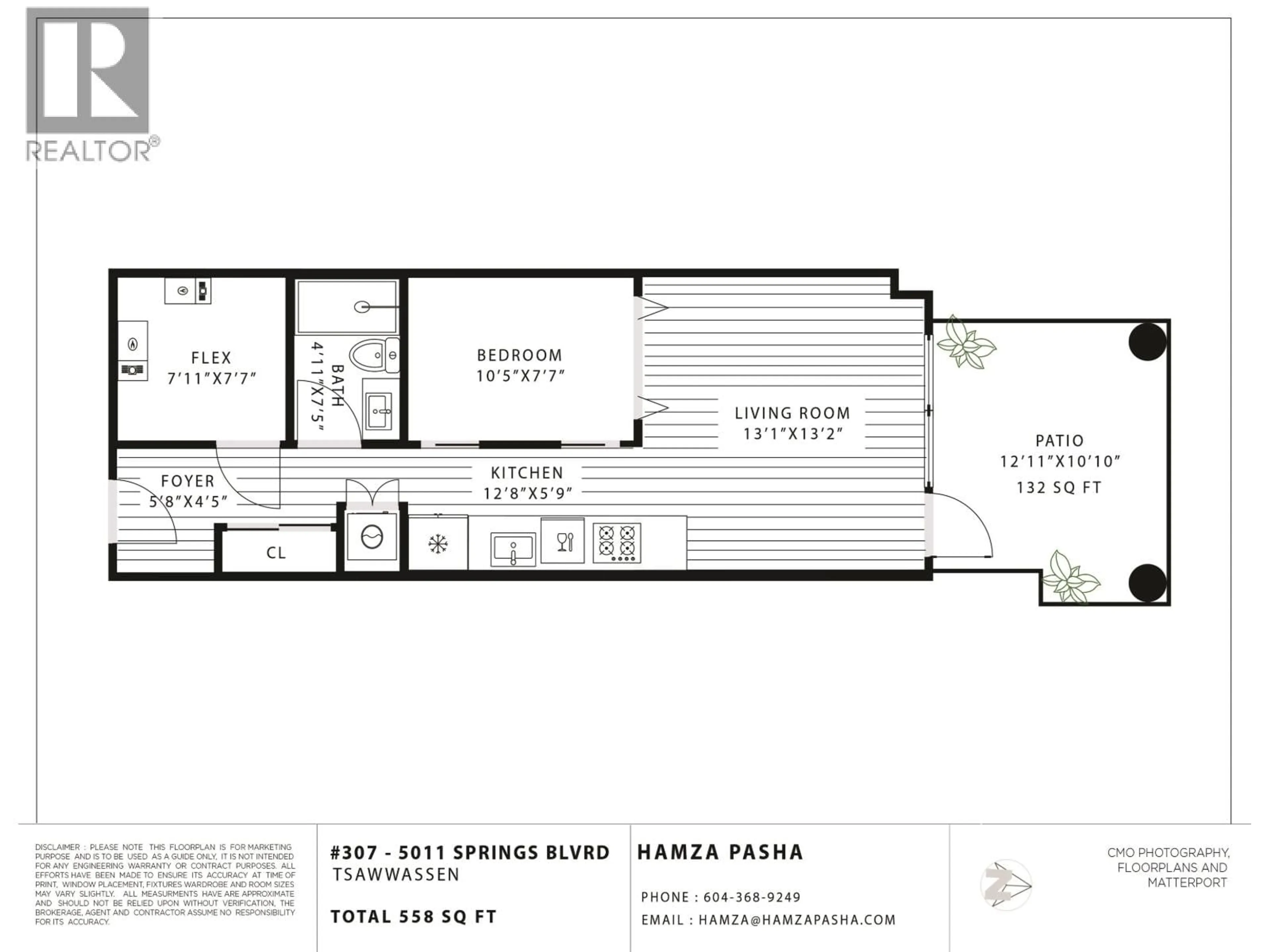 Floor plan for 307 - 5011 SPRINGS BOULEVARD, Tsawwassen British Columbia V4M0B6