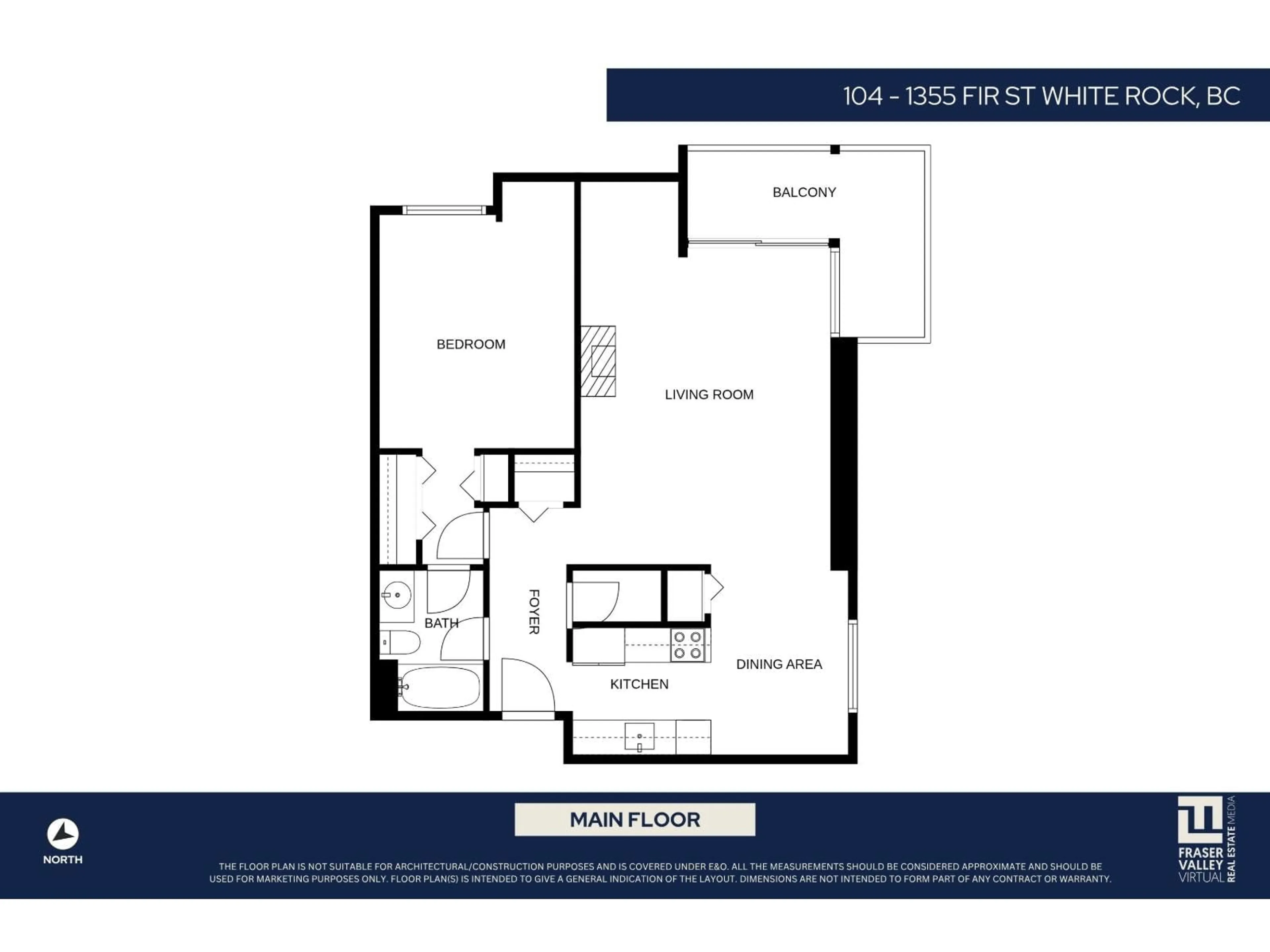 Floor plan for 104 - 1355 FIR STREET, White Rock British Columbia V4B4B3