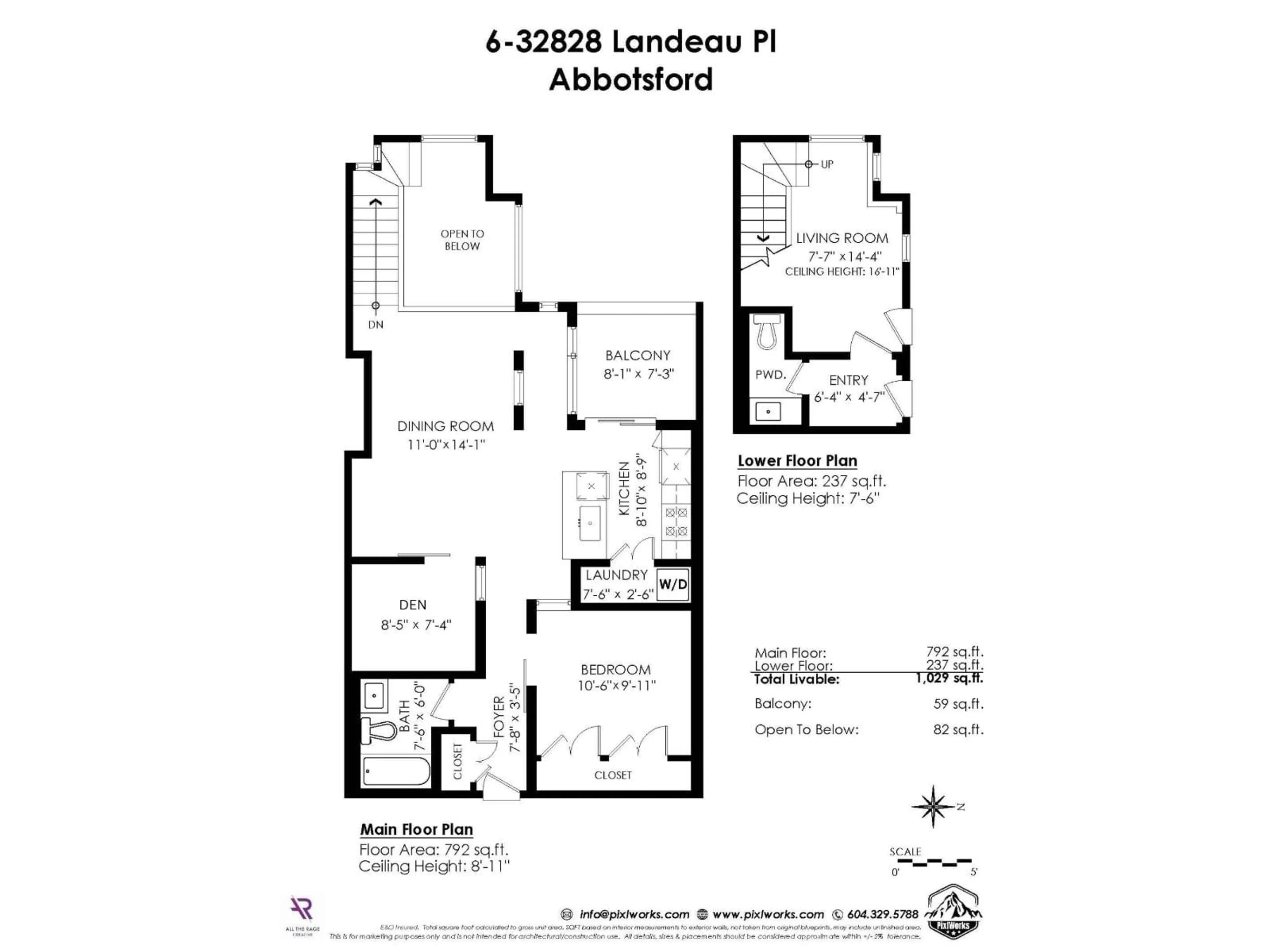 Floor plan for 6 - 32828 LANDEAU PLACE, Abbotsford British Columbia V2S0M4