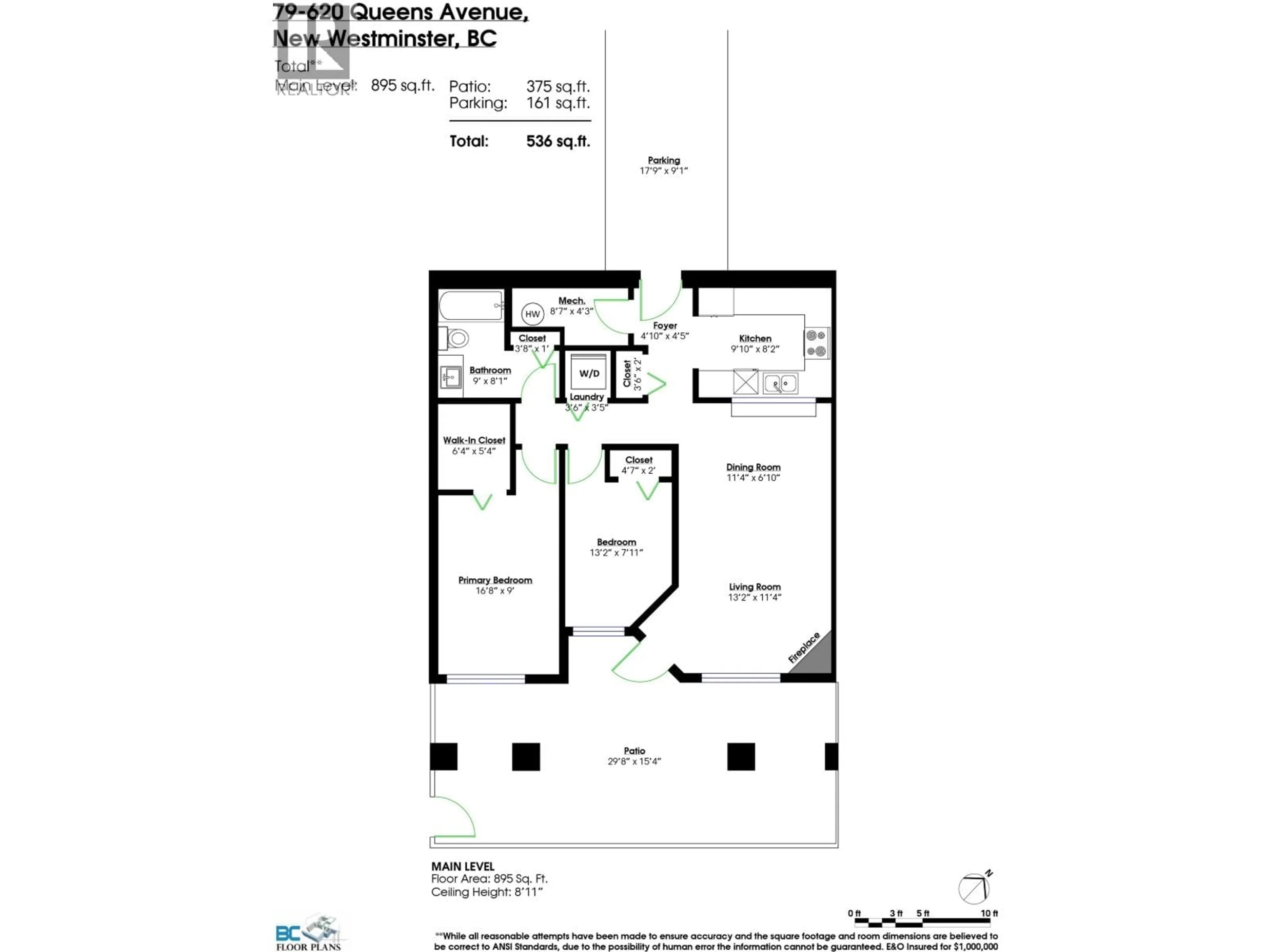 Floor plan for 79 - 620 QUEENS AVENUE, New Westminster British Columbia V3M1L2