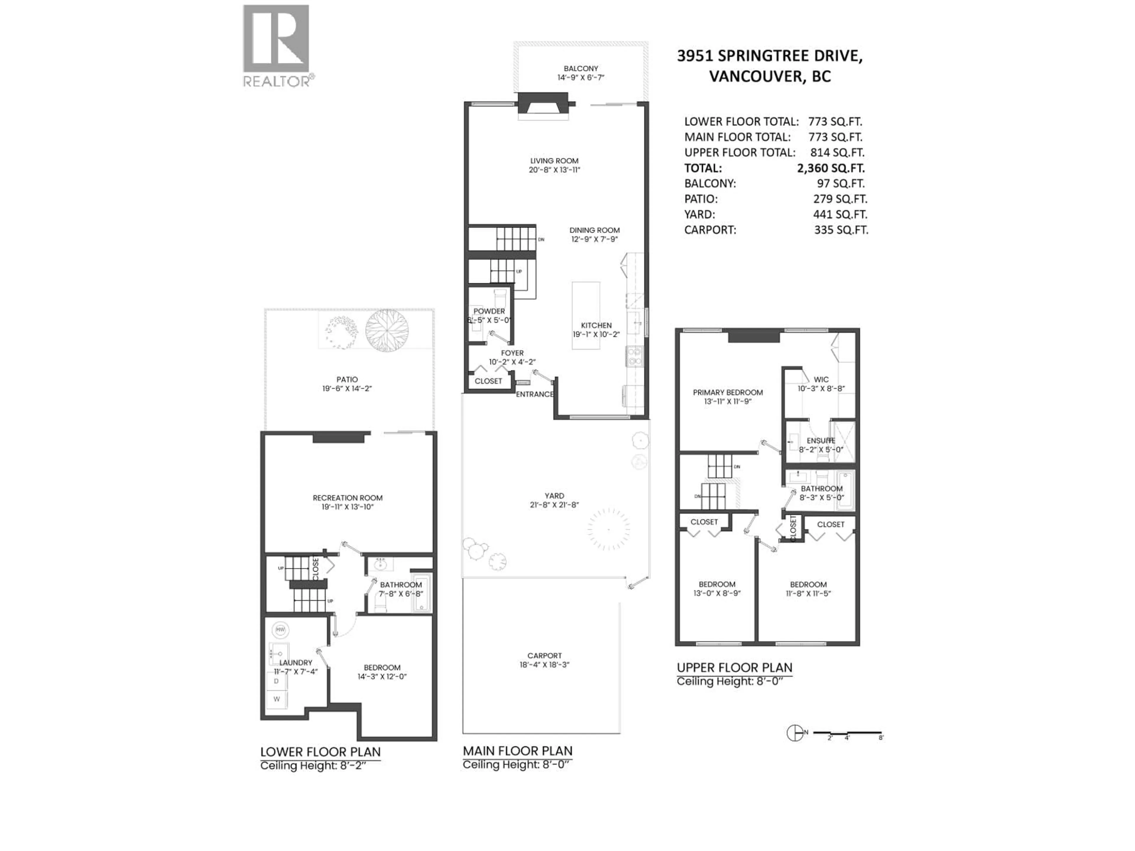 Floor plan for 3951 SPRINGTREE DRIVE, Vancouver British Columbia V6L3E2