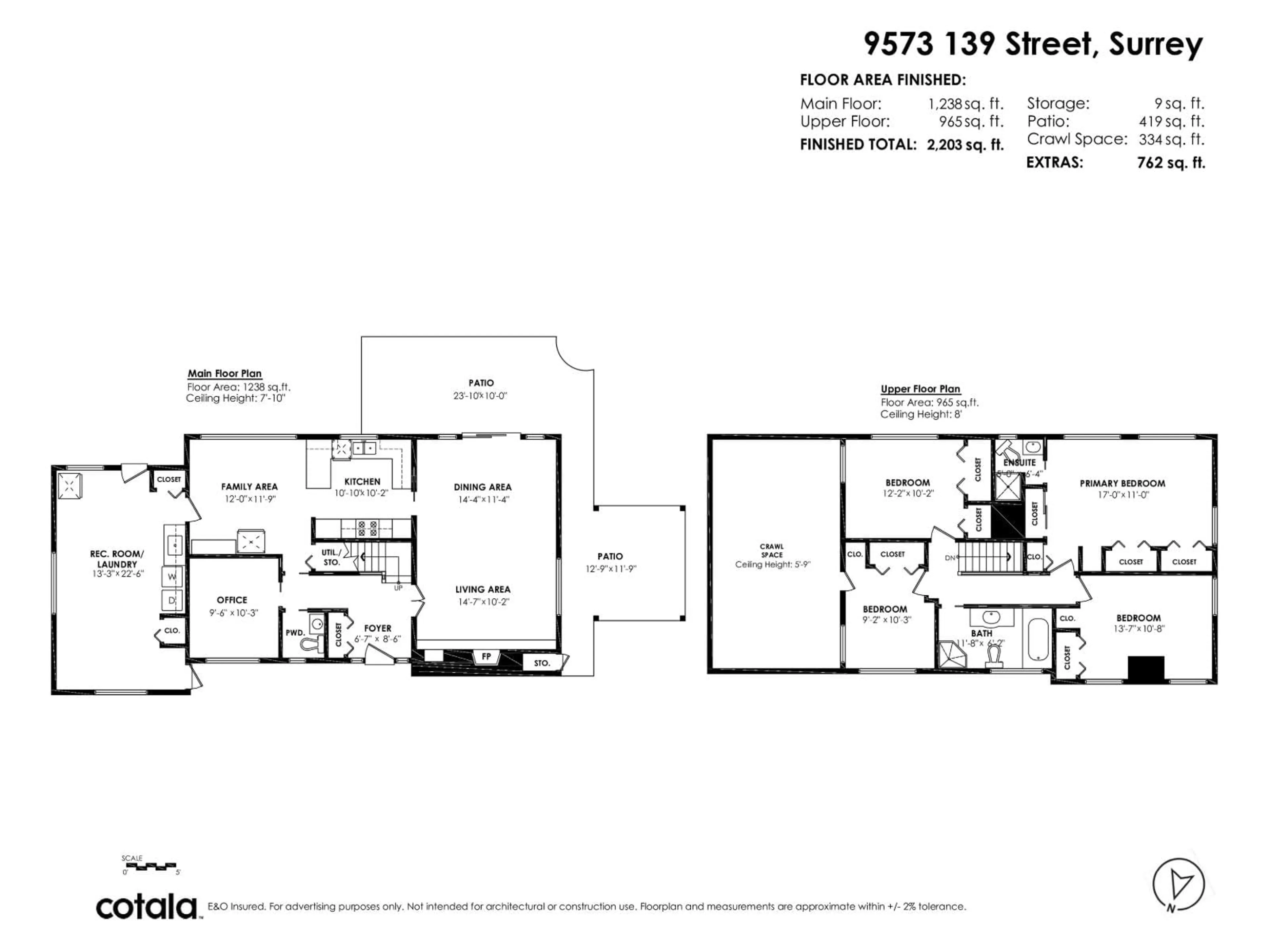 Floor plan for 9573 139 STREET, Surrey British Columbia V3V5X7
