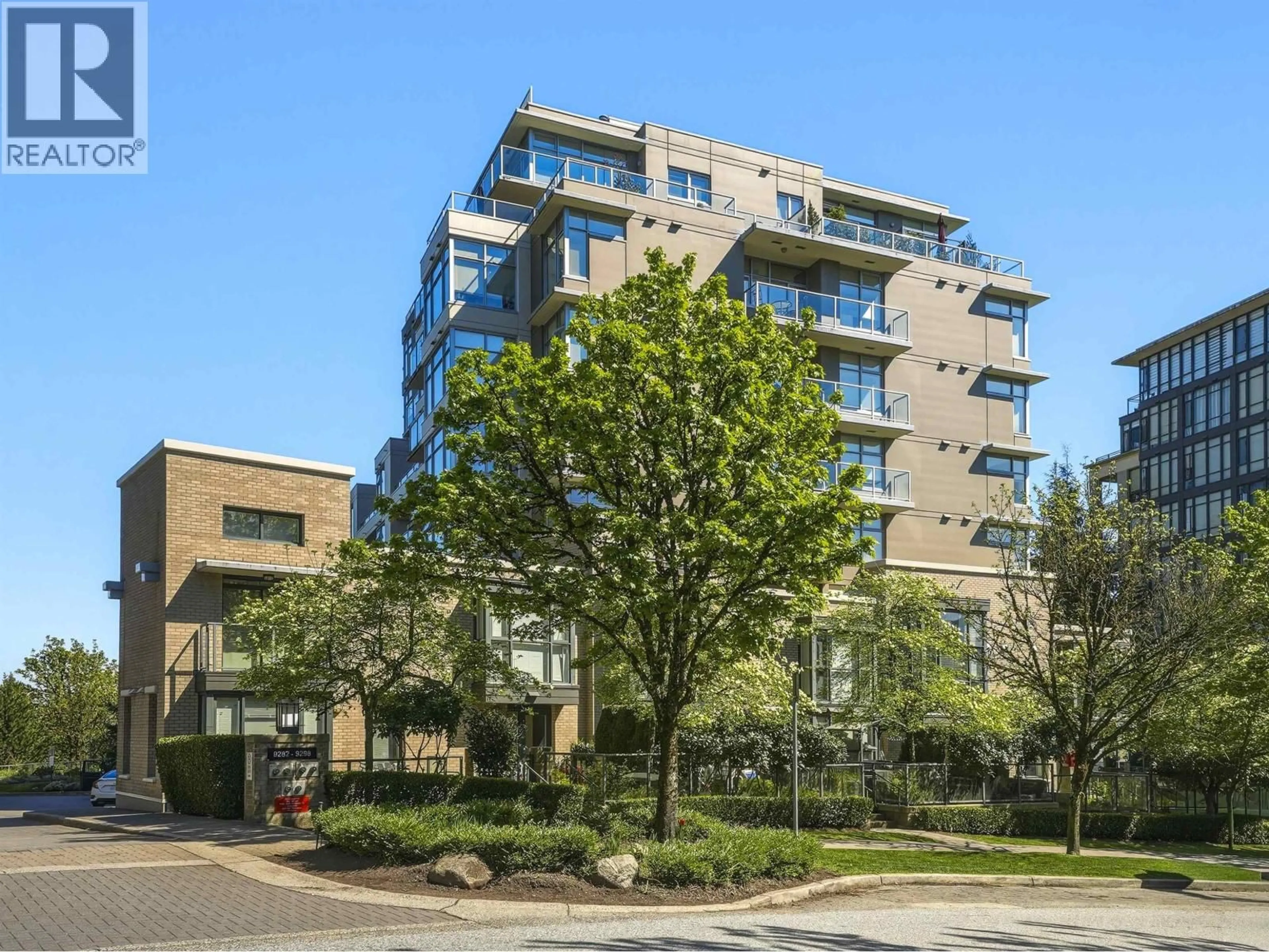 A pic from outside/outdoor area/front of a property/back of a property/a pic from drone, building for 402 - 9298 UNIVERSITY CRESCENT, Burnaby British Columbia V5A4X8