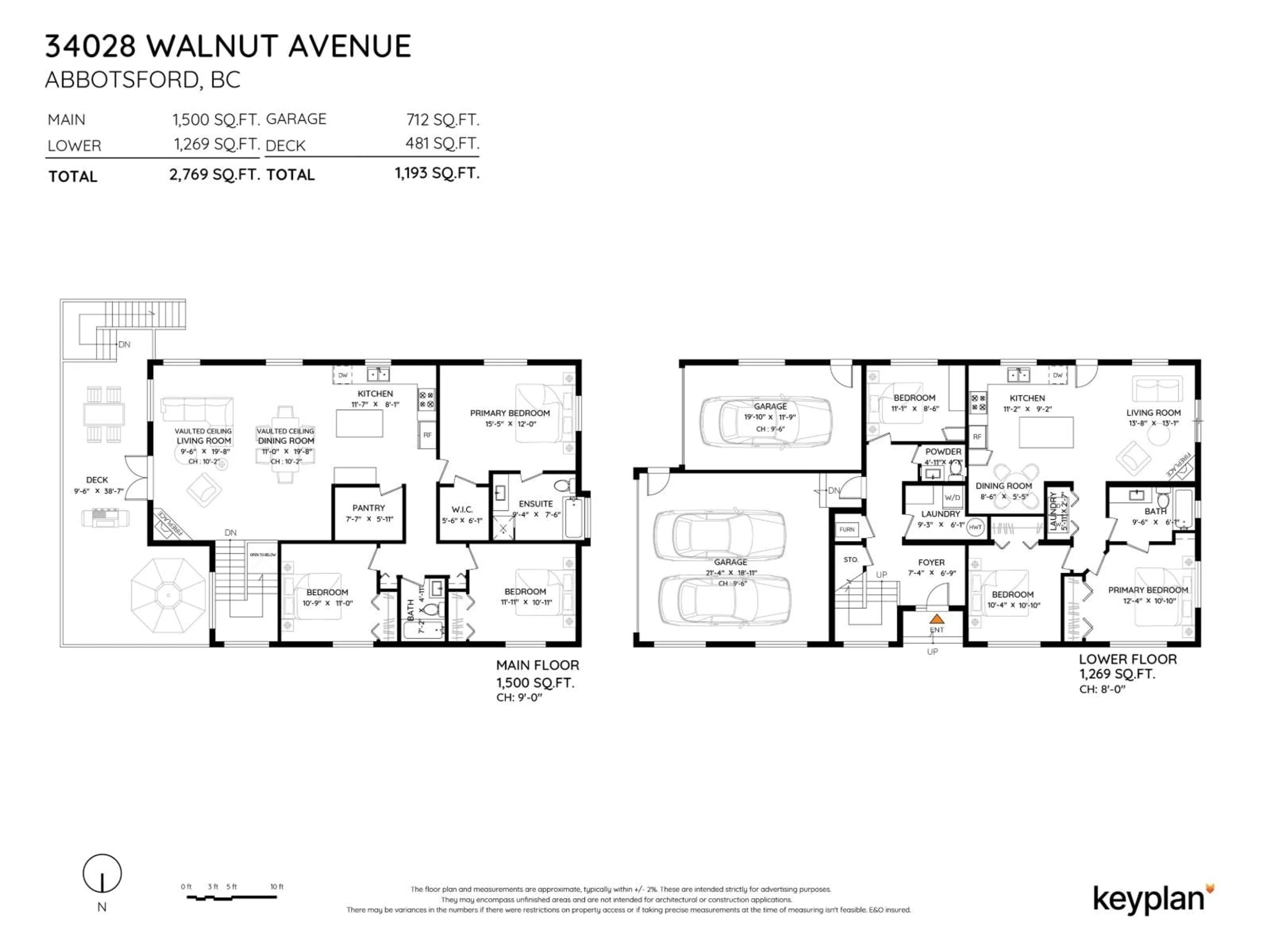 Floor plan for 34028 WALNUT AVENUE, Abbotsford British Columbia V2S2S5