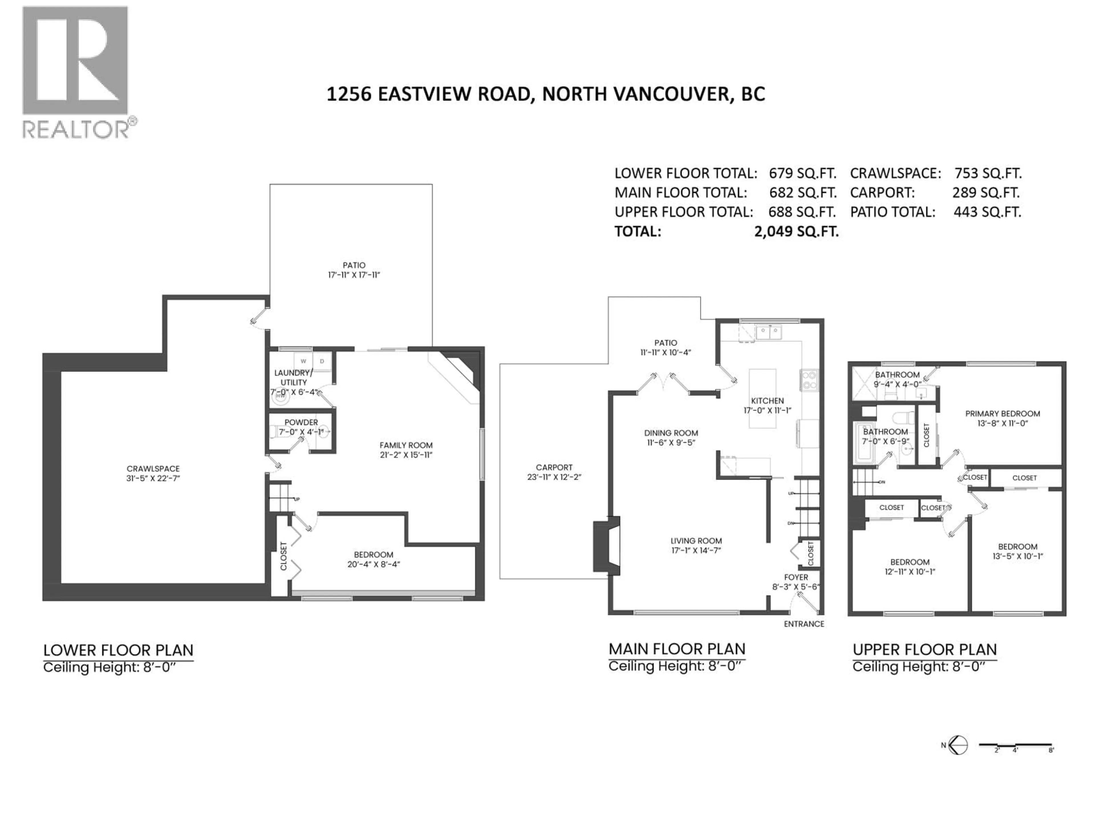 Floor plan for 1256 EASTVIEW ROAD, North Vancouver British Columbia V7J1L6