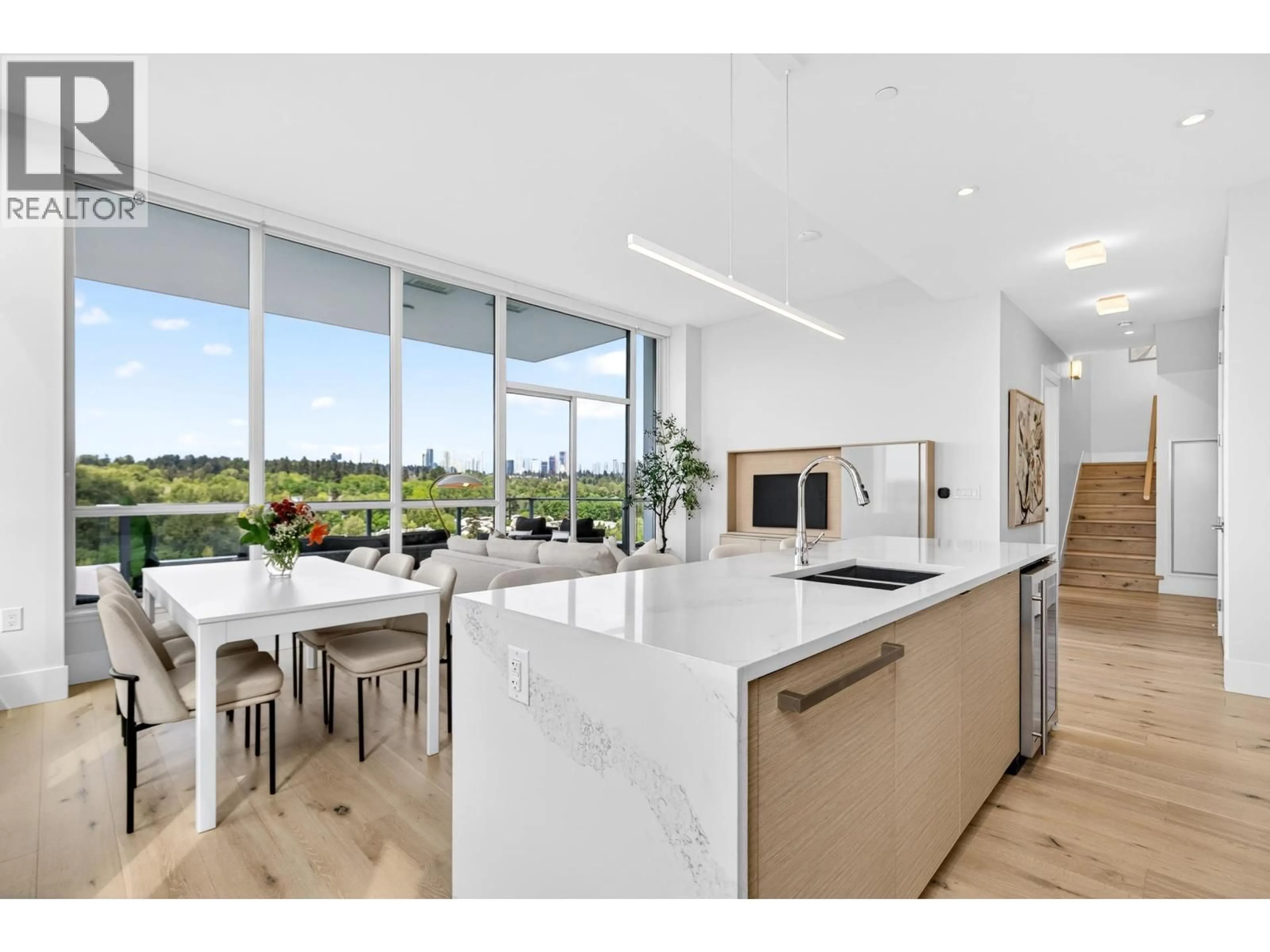 Open concept kitchen, ceramic/tile floor for 2505 - 3438 SAWMILL CRESCENT, Vancouver British Columbia V5S0E3