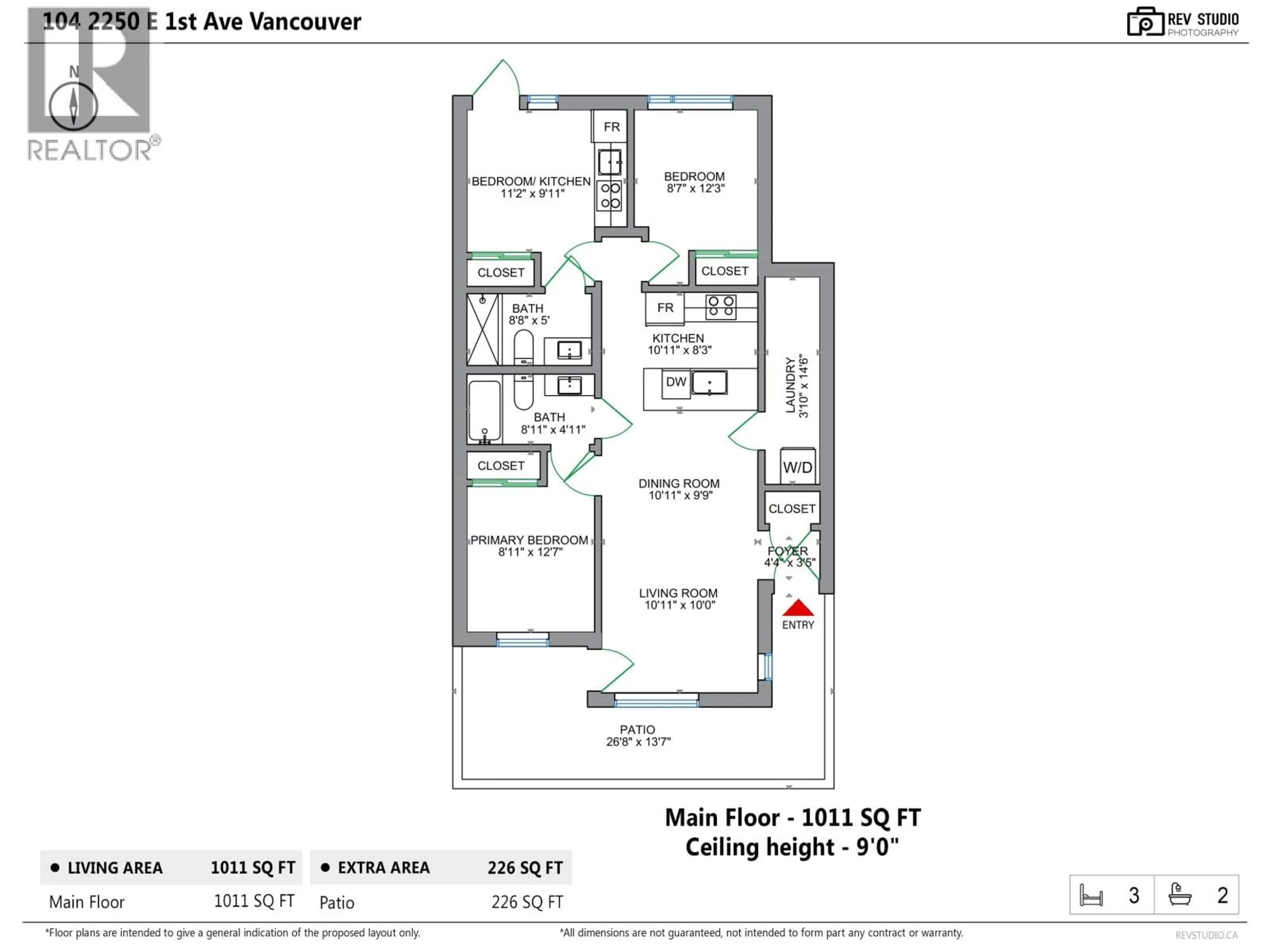 Floor plan for 104 - 2250 1ST AVENUE, Vancouver British Columbia V5N1B6