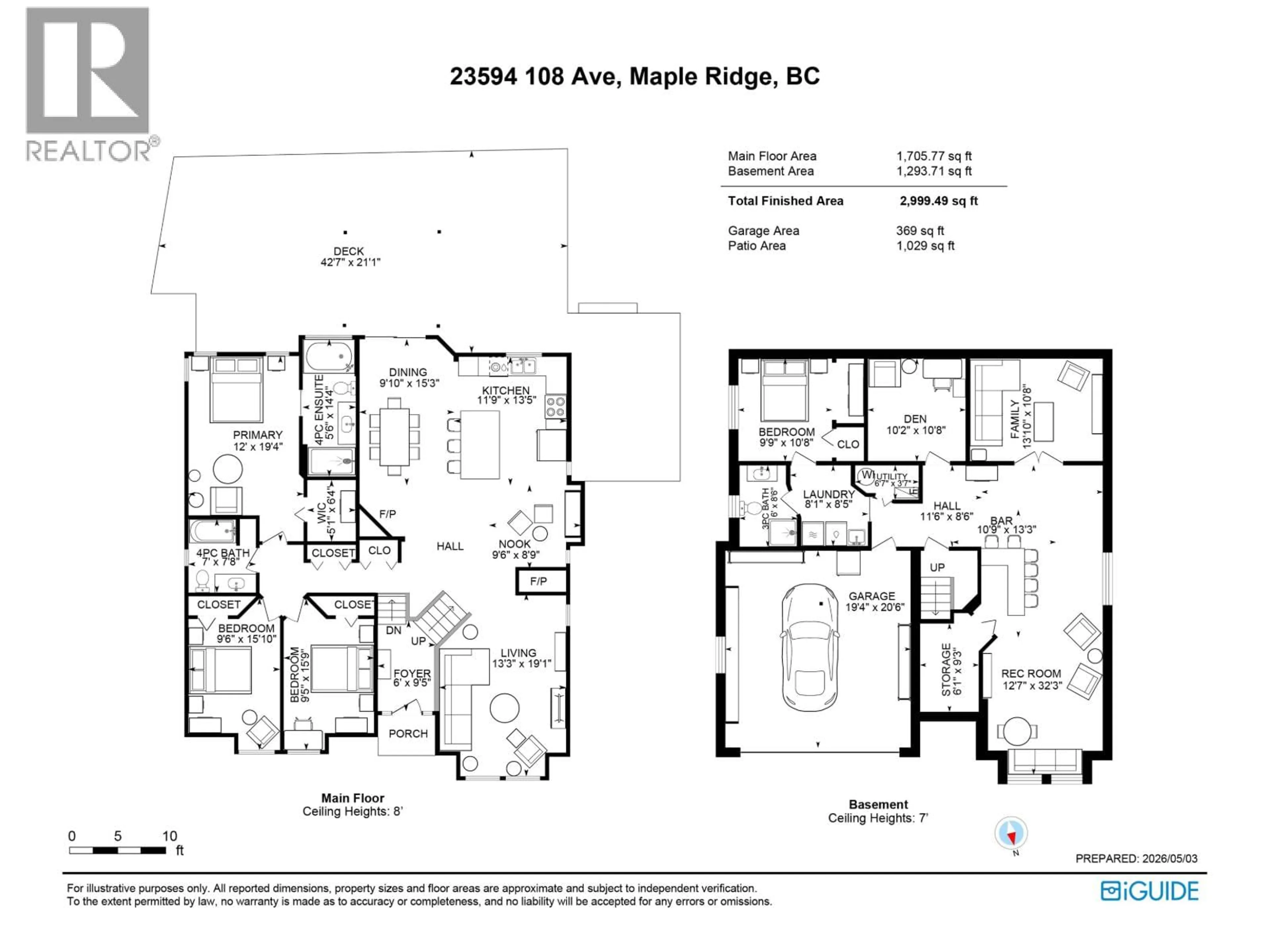 Floor plan for 23594 108 AVENUE, Maple Ridge British Columbia V2W1B1