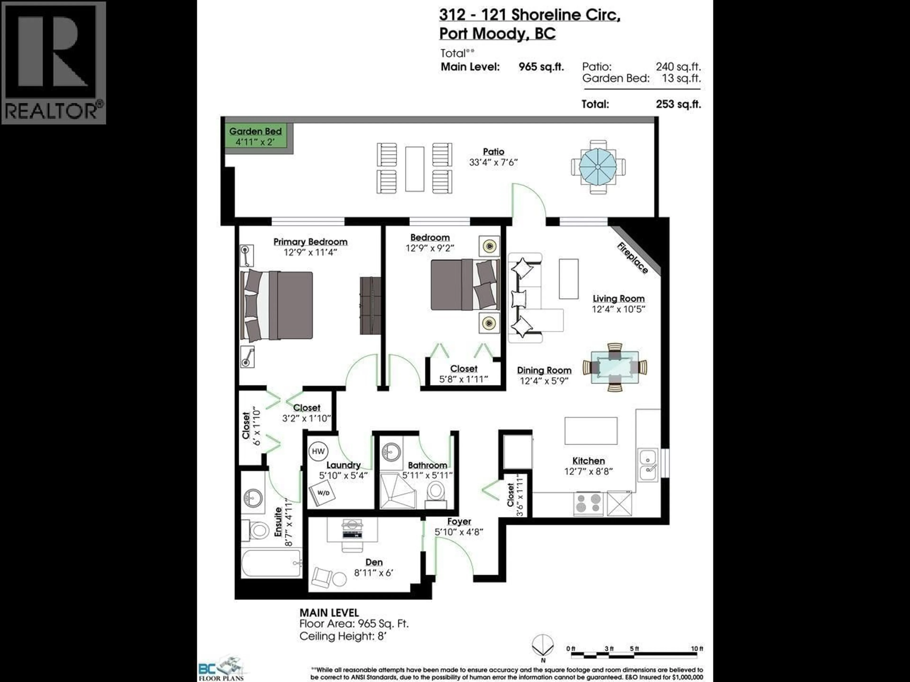 Floor plan for 312 - 121 SHORELINE CIRCLE, Port Moody British Columbia V3H5G2