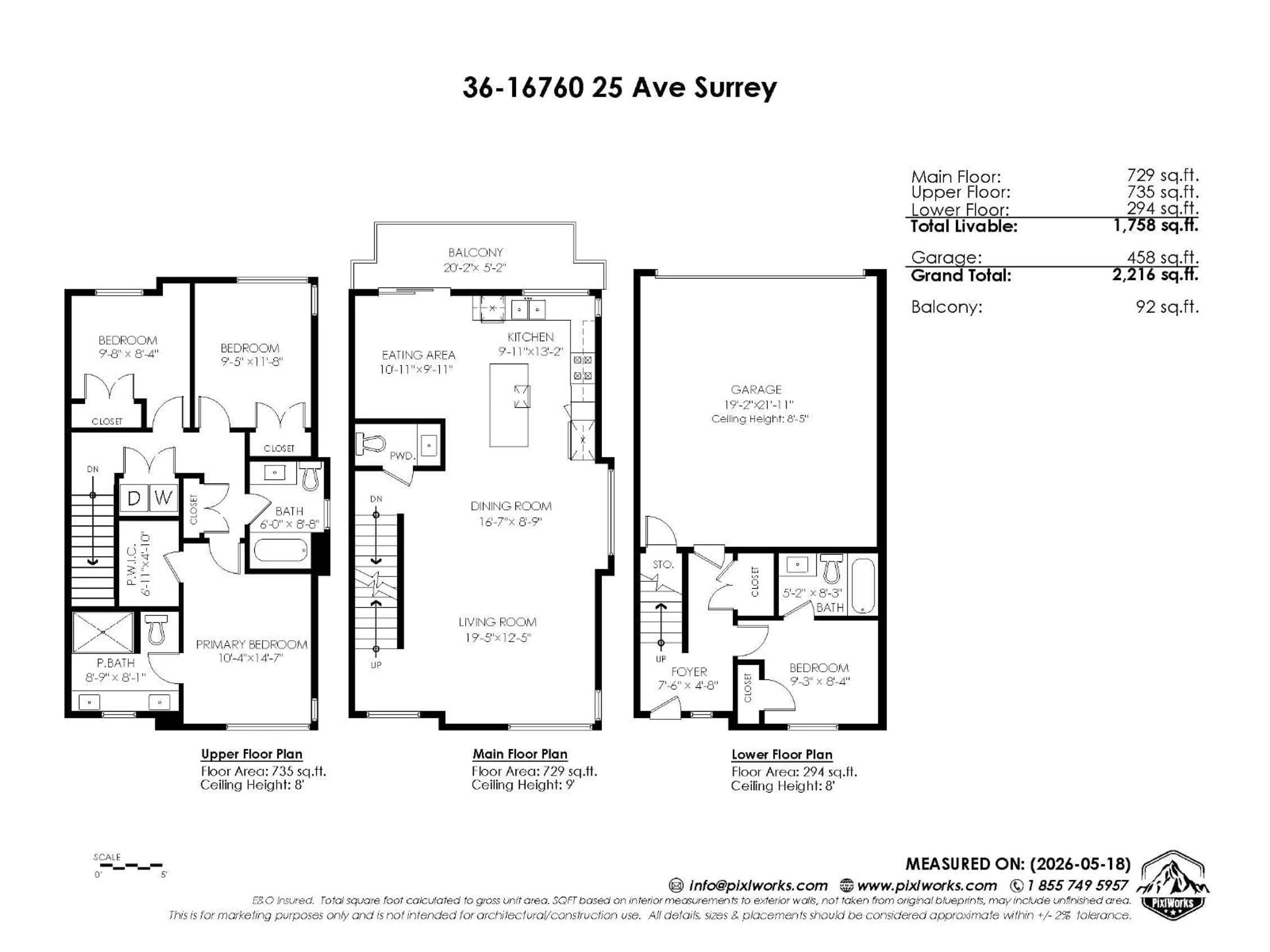Floor plan for 36 - 16760 25 AVENUE, Surrey British Columbia V3Z0W4