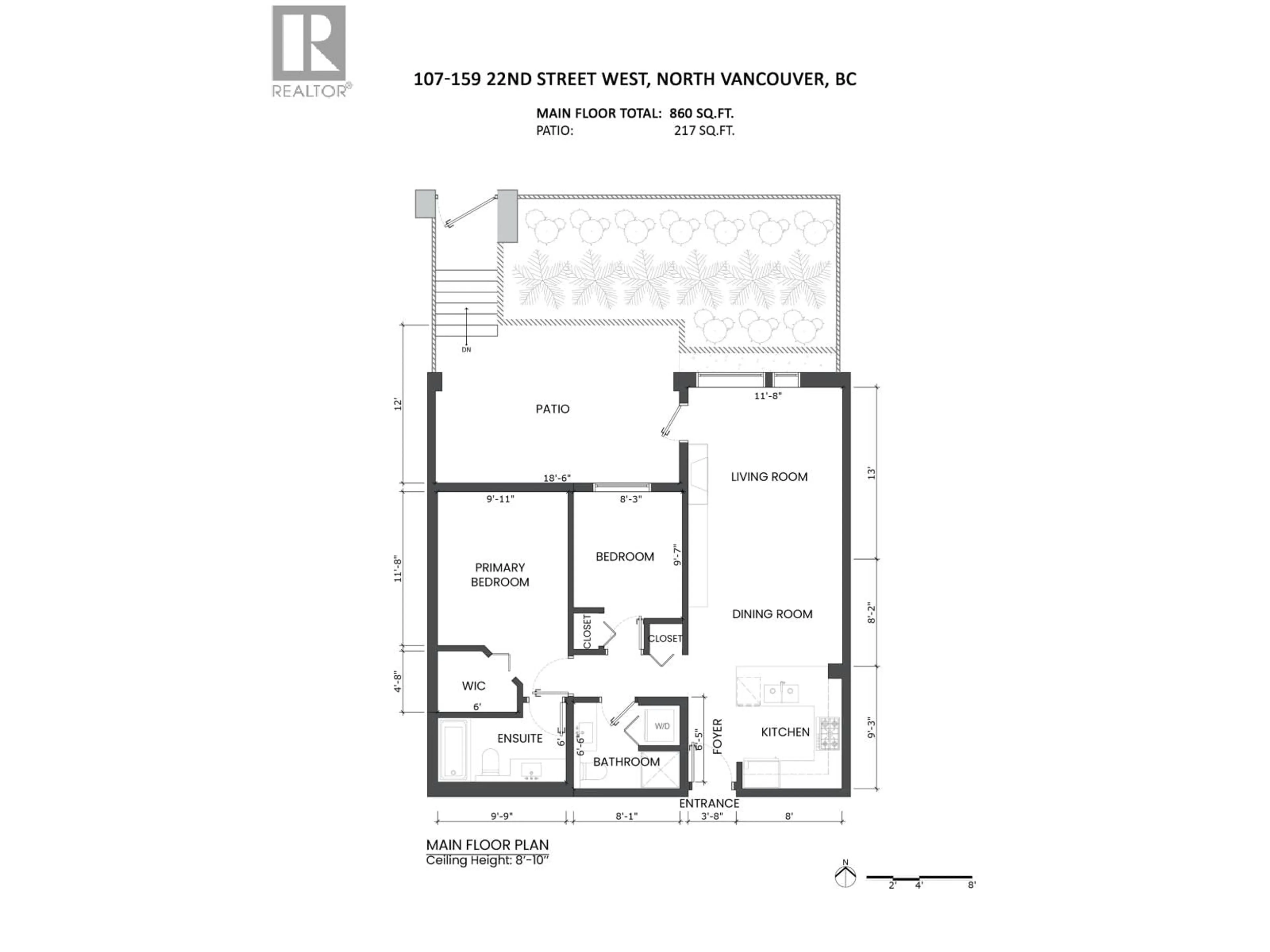 Floor plan for 107 - 159 22ND STREET, North Vancouver British Columbia V7M0B6