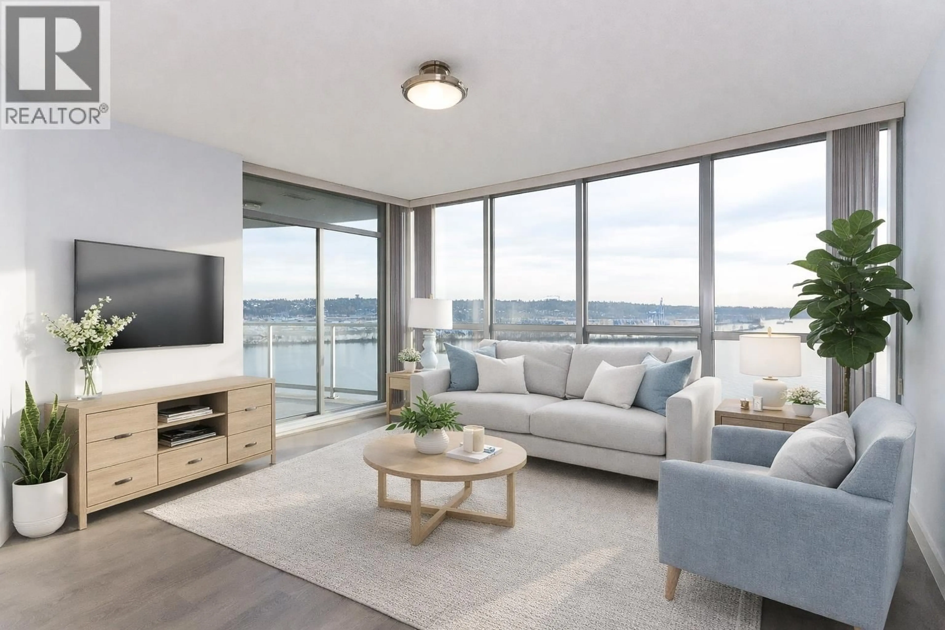Living room with furniture, unknown for 1809 - 14 BEGBIE STREET STREET, New Westminster British Columbia V3M0C4