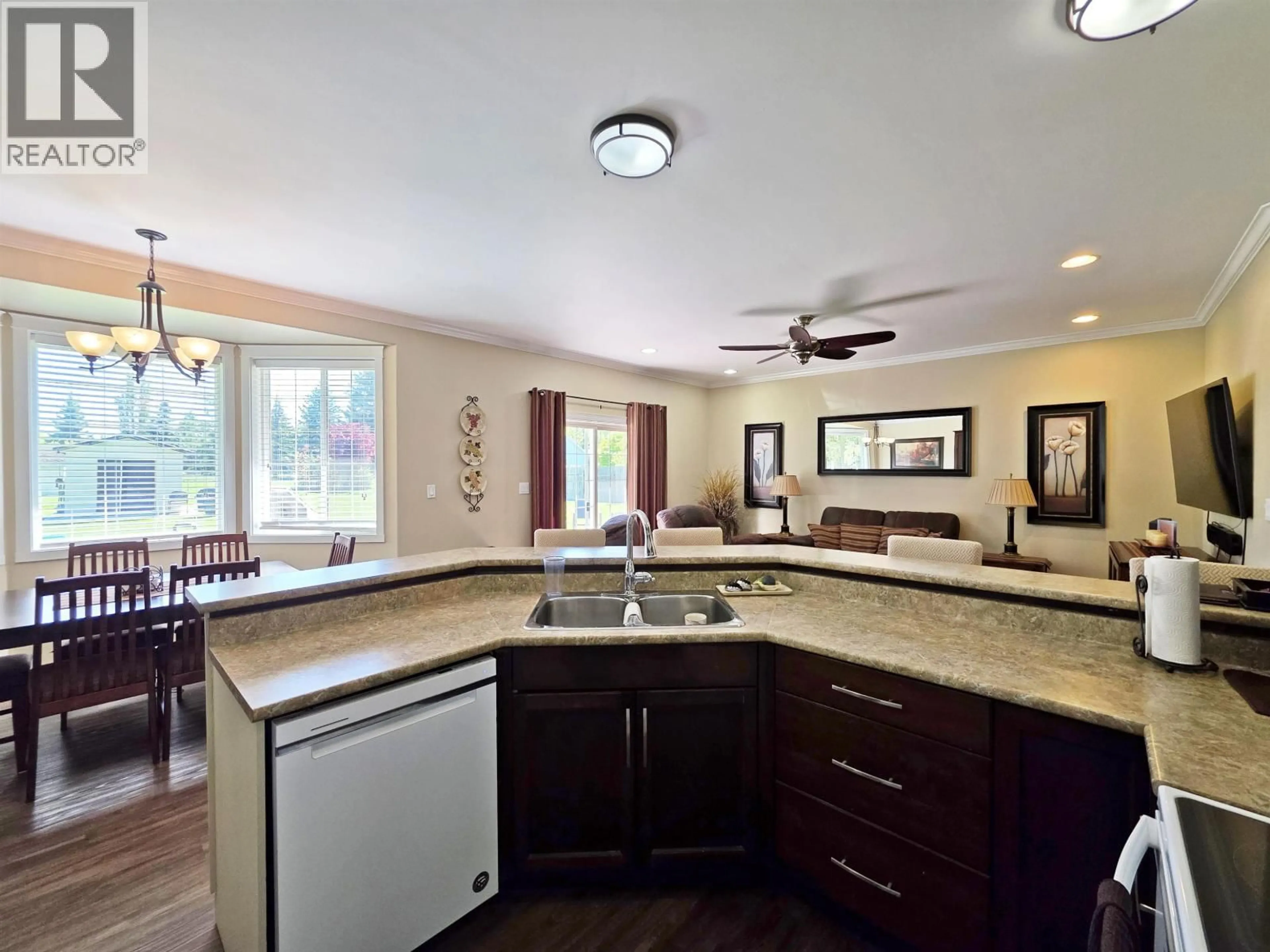 Open concept kitchen, ceramic/tile floor for 1711 MAPLE DRIVE, Quesnel British Columbia V2J4A5