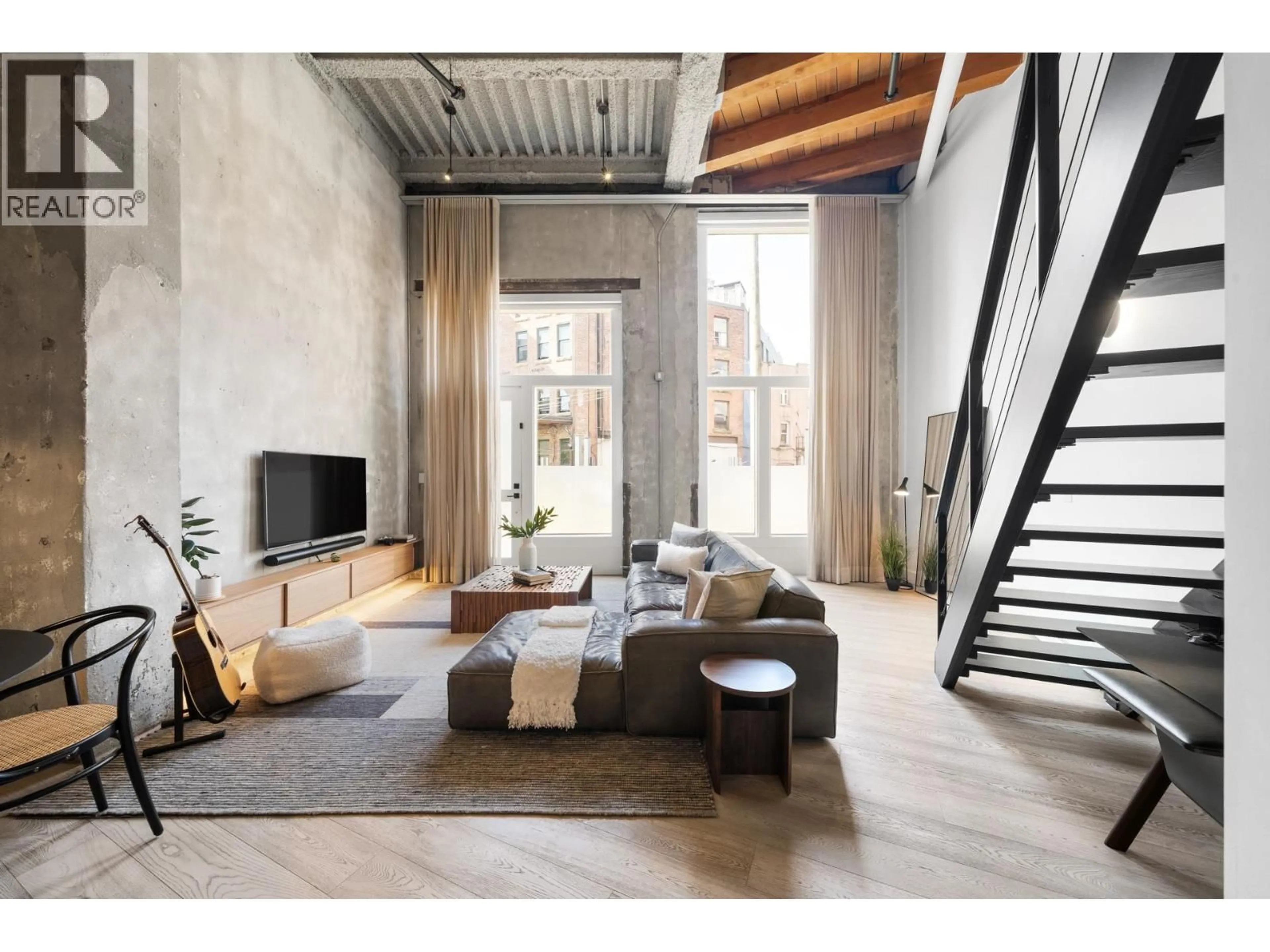 Living room with furniture, cement floor for 47 CORDOVA STREET, Vancouver British Columbia V6A1K3